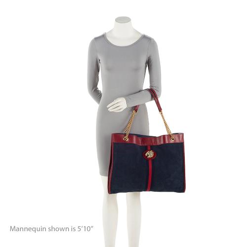 Gucci Suede Rajah Large Tote (SHF-22170)