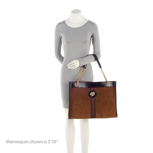Gucci Suede Rajah Large Tote (SHF-22508)