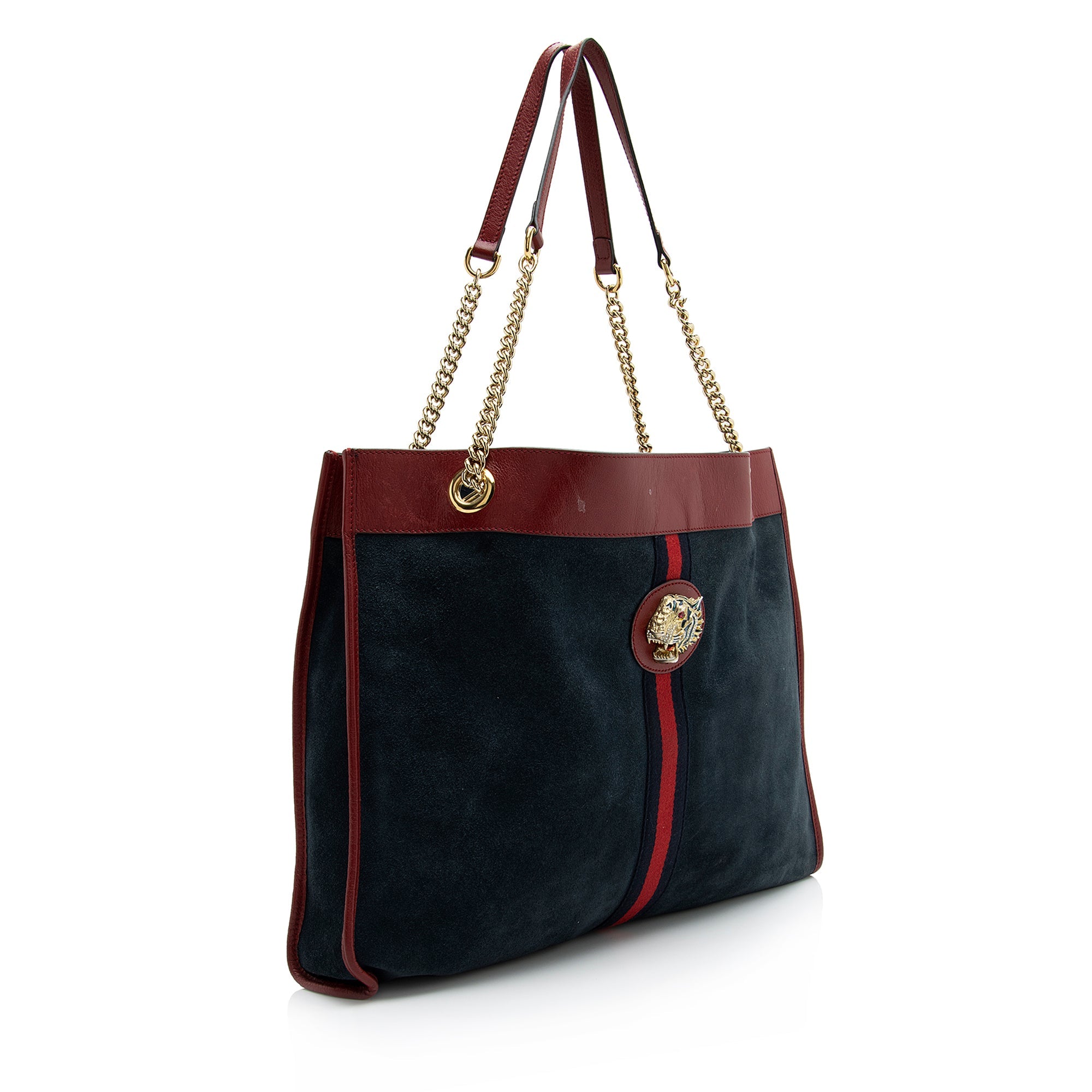 Gucci Suede Rajah Large Tote (SHF-23682)