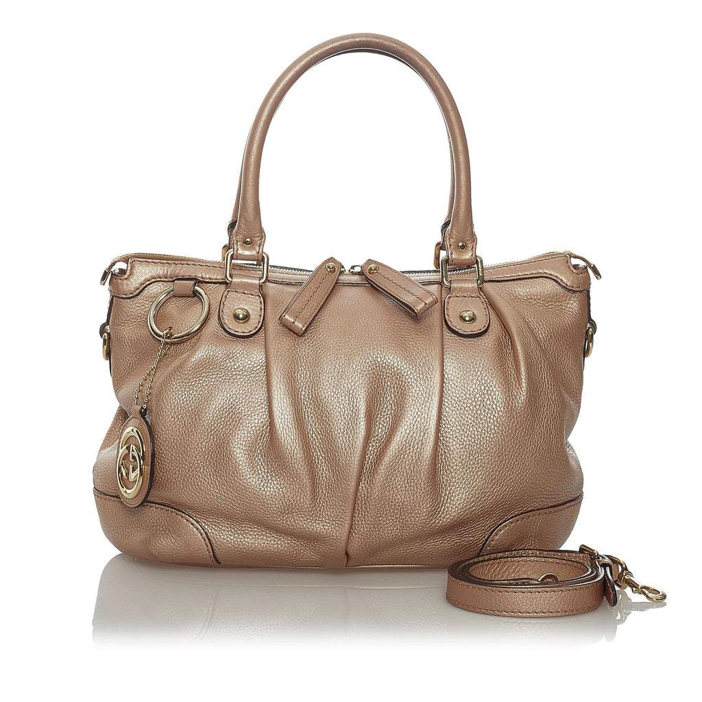 Gucci Sukey Leather Satchel (SHG-37221)