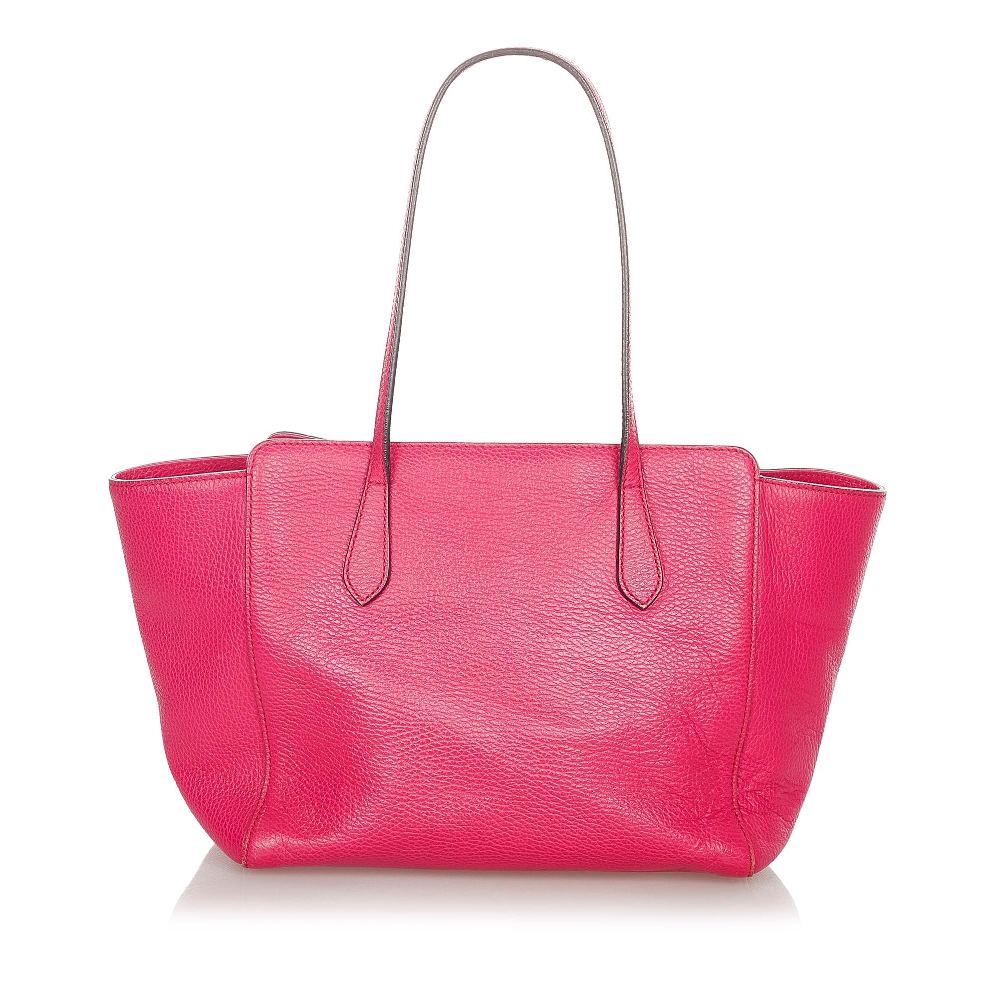 Gucci Swing Leather Tote Bag (SHG-31582)