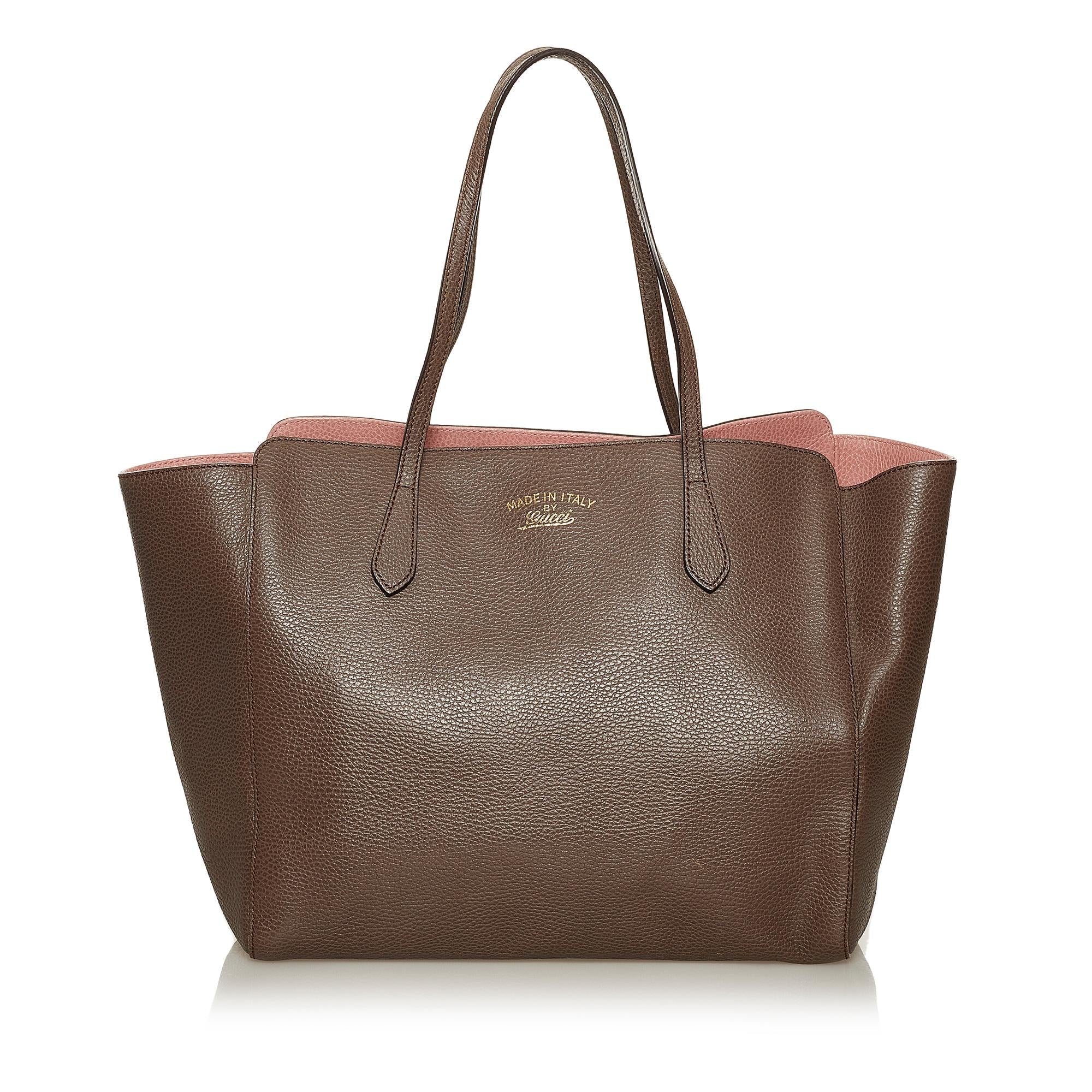 Gucci Swing Leather Tote Bag (SHG-29026)