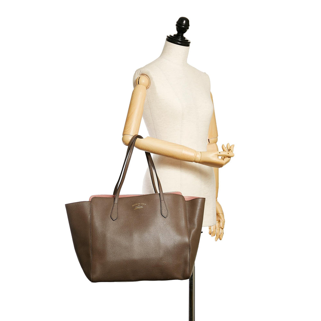 Gucci Swing Leather Tote Bag (SHG-29026)