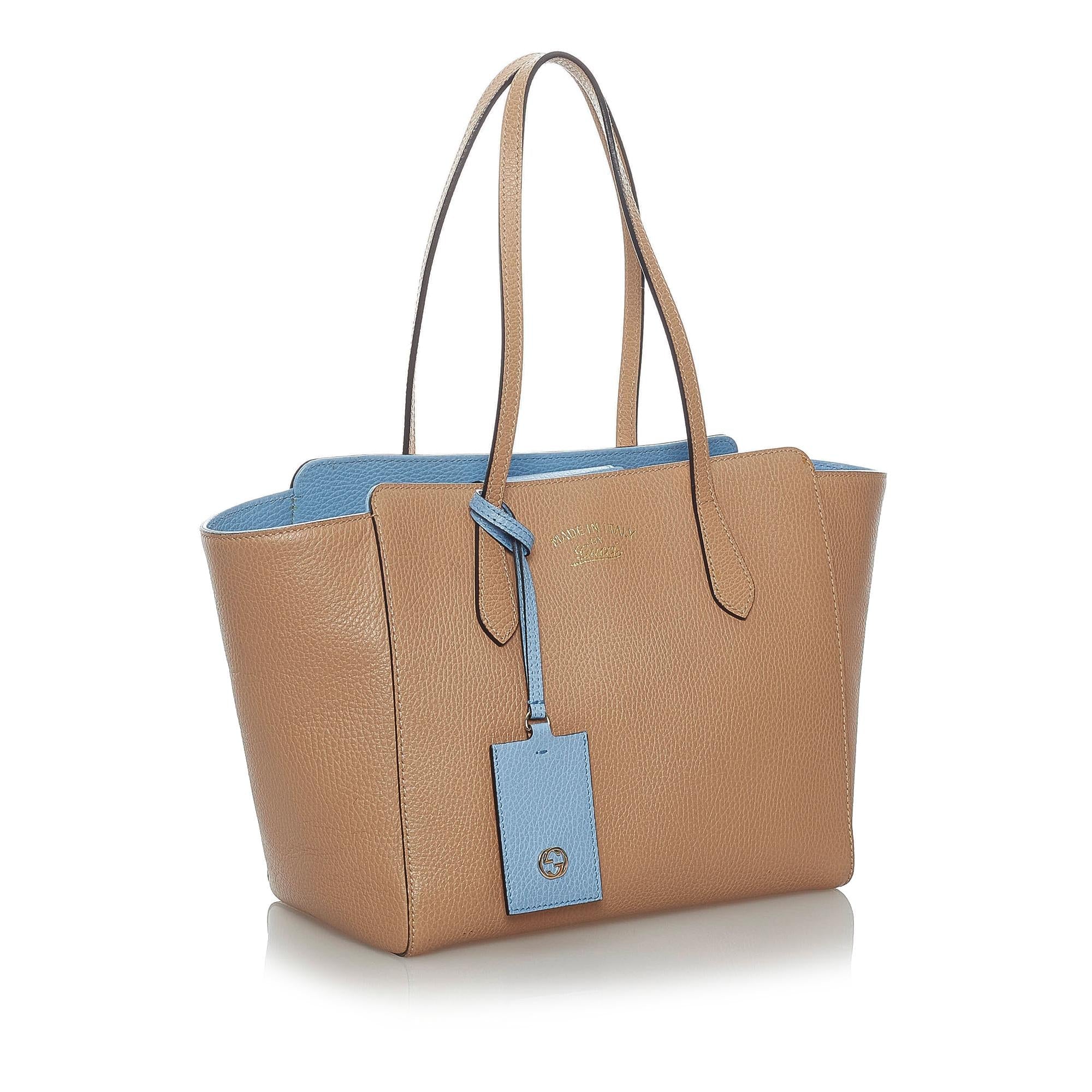 Gucci Swing Leather Tote Bag (SHG-30462)
