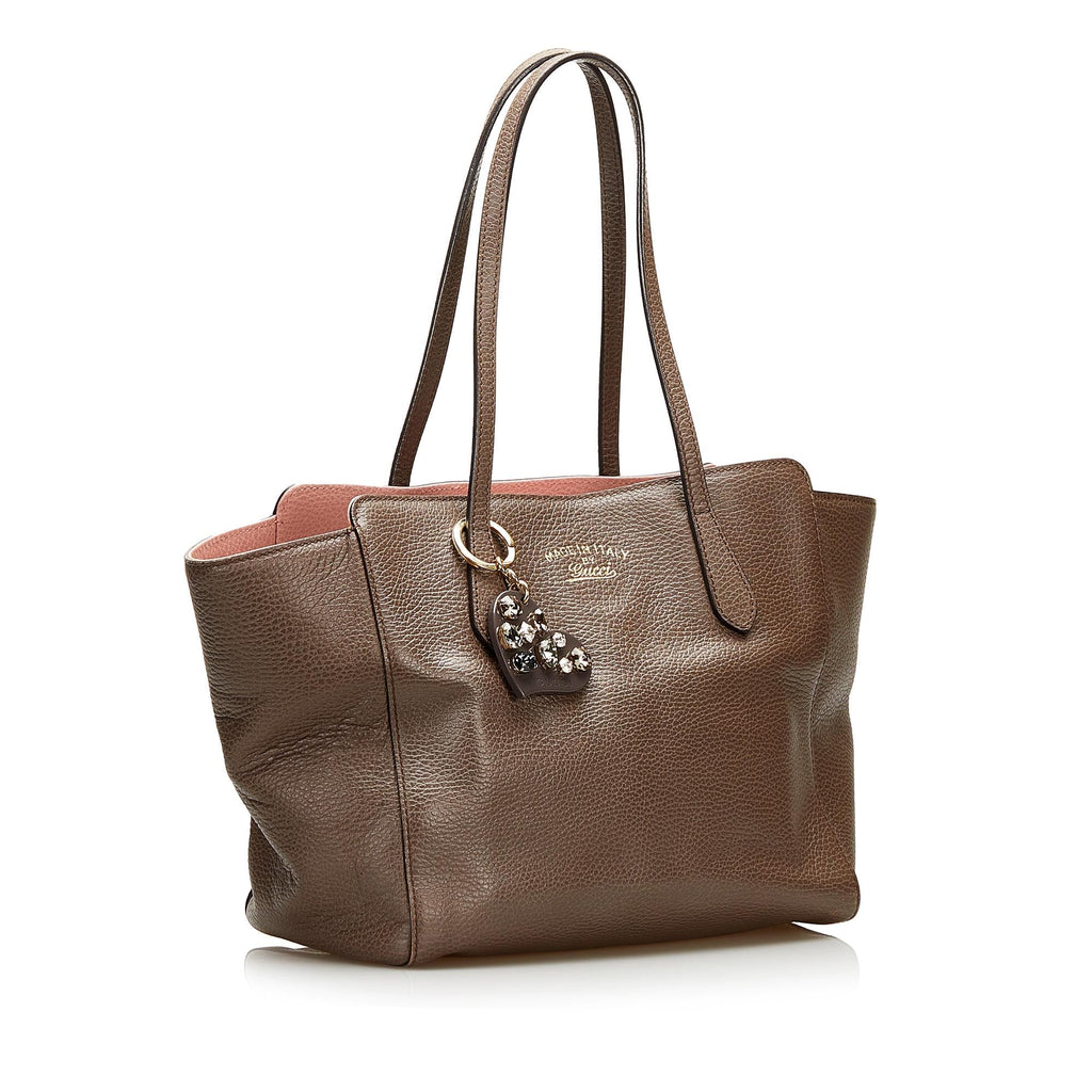 Gucci Swing Leather Tote Bag (SHG-35612)