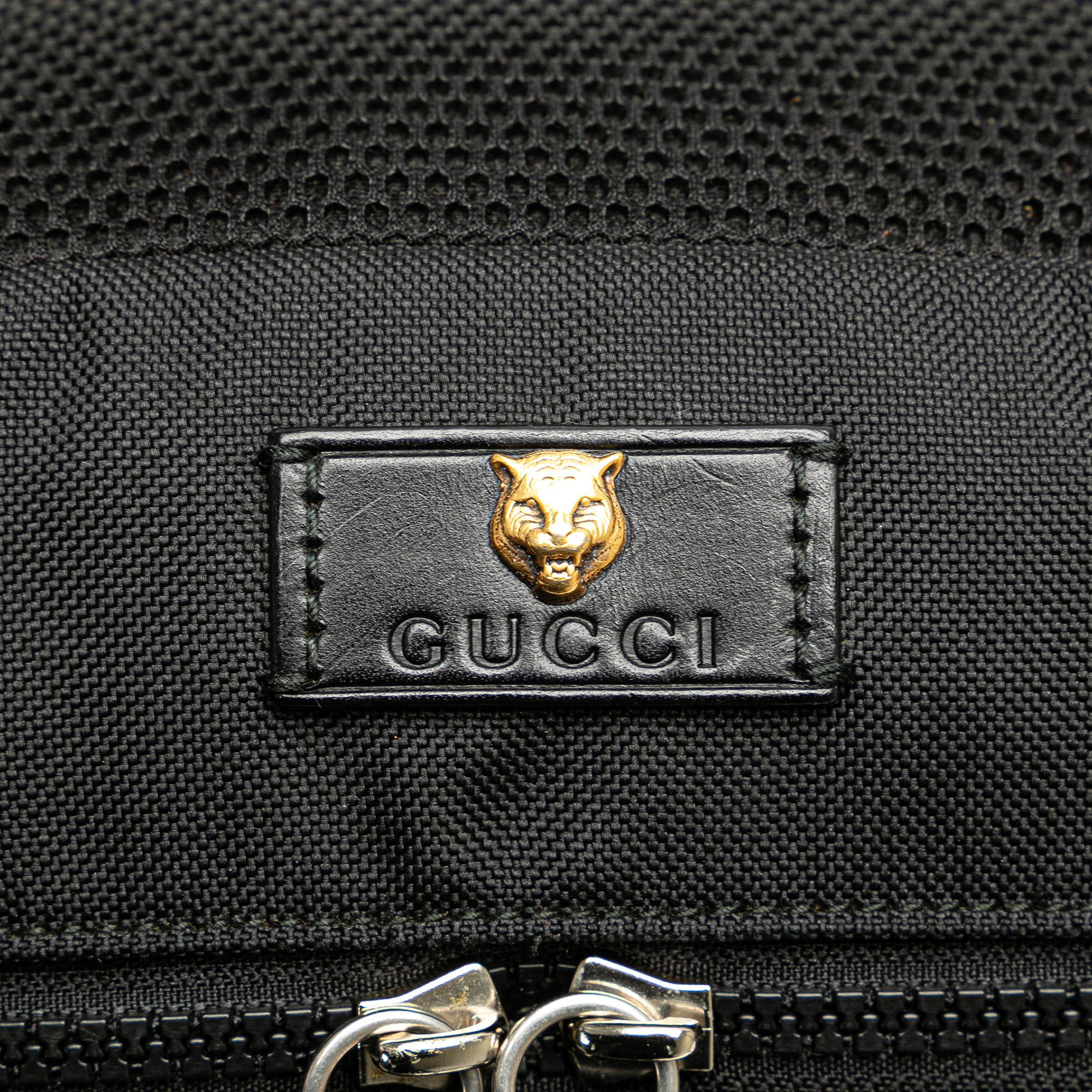 Gucci Techno Canvas Web L Aveugle Par Amour Embroidered Belt Bag