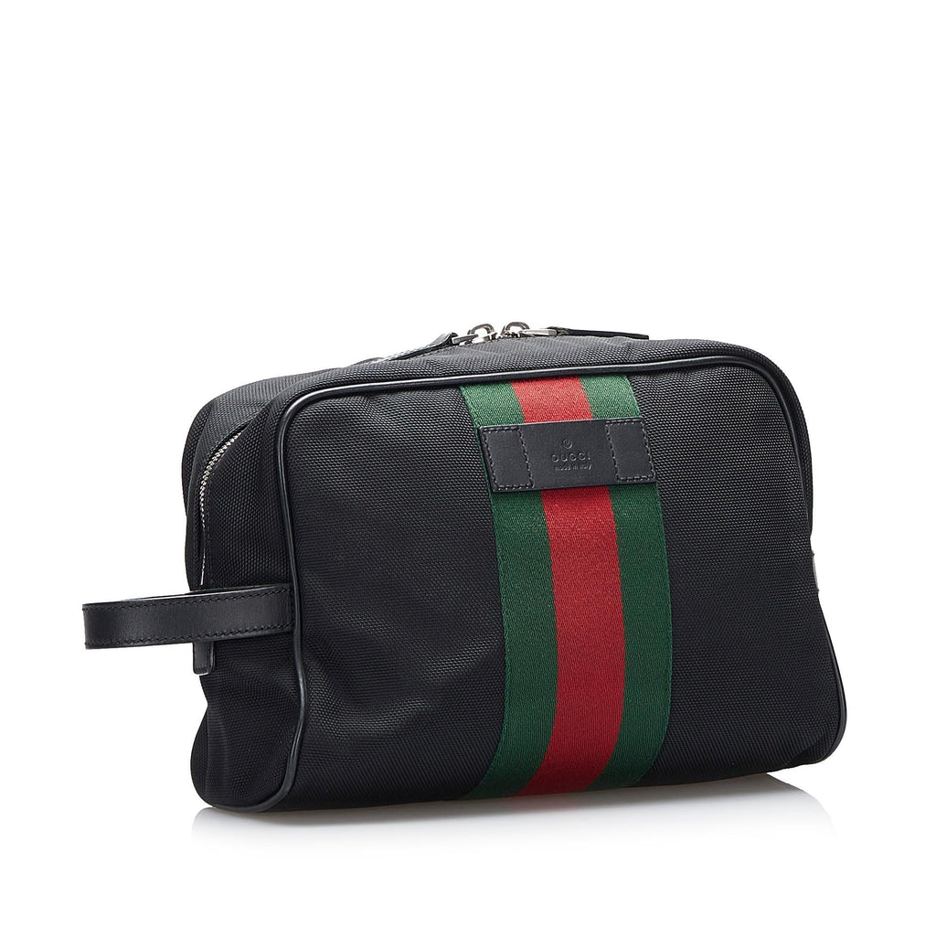 Gucci Techno Web Canvas Clutch (SHG-ZIsgog)