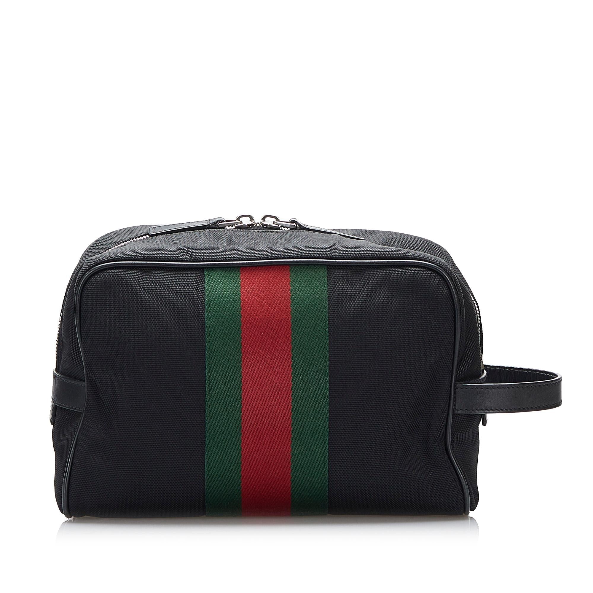 Gucci Techno Web Canvas Clutch (SHG-L5ydsu)