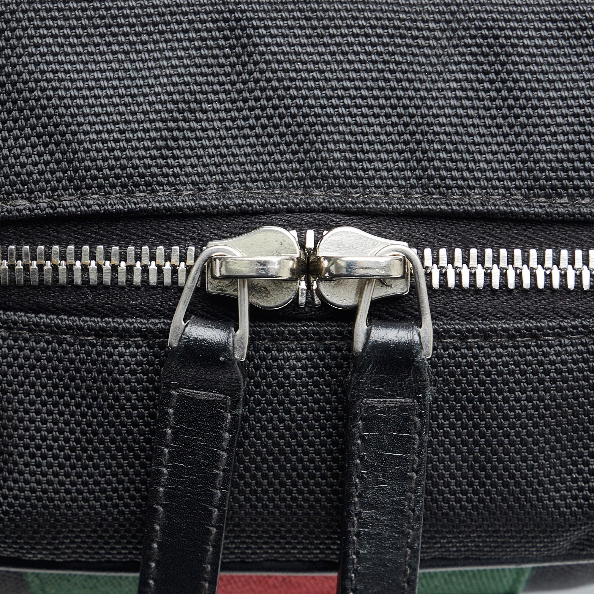 Gucci Techno Web Canvas Clutch