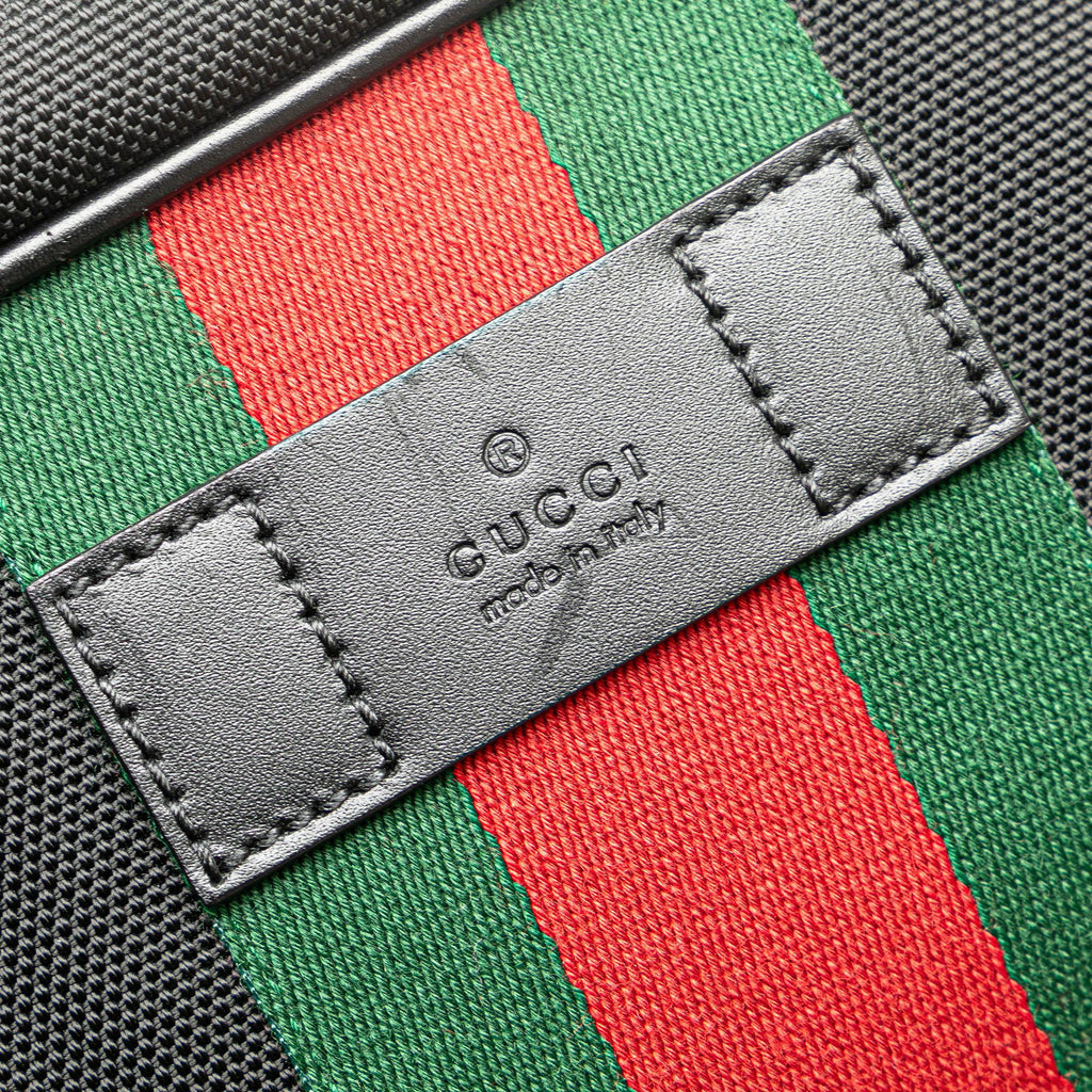 Gucci Techno Web Canvas Clutch