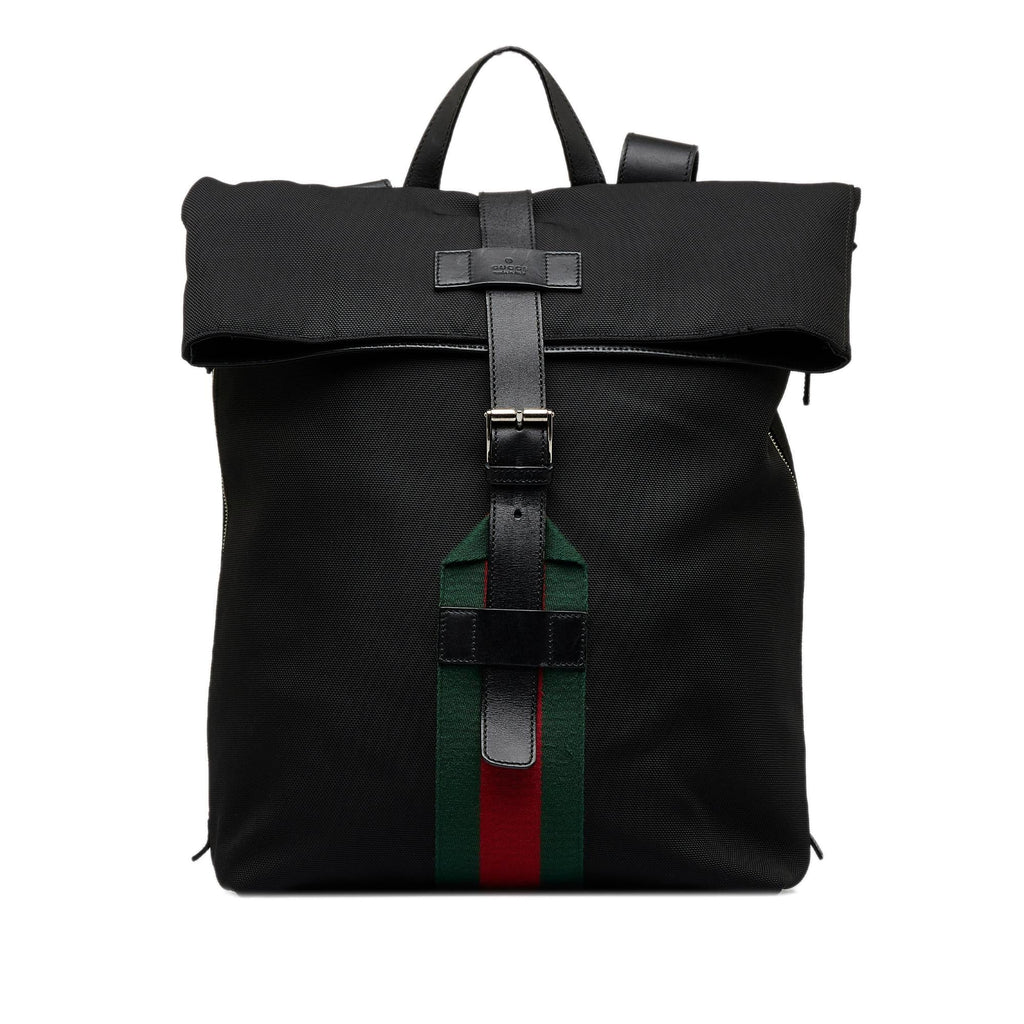 Gucci Techno Web Fold Over Backpack (SHG-MLgr7B)