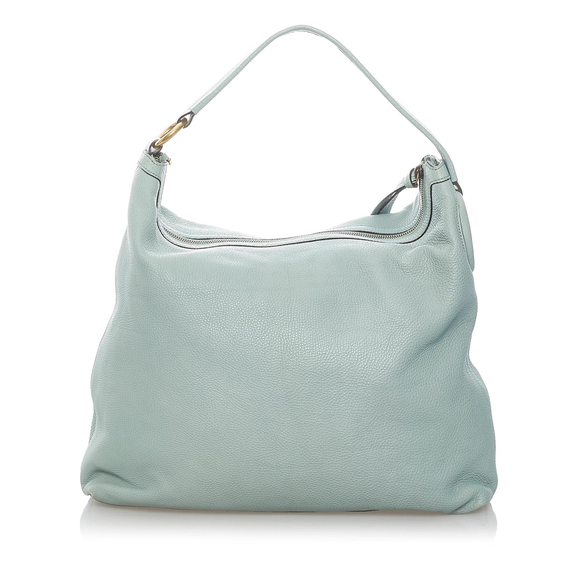 Gucci Twill Leather Shoulder Bag (SHG-31123)