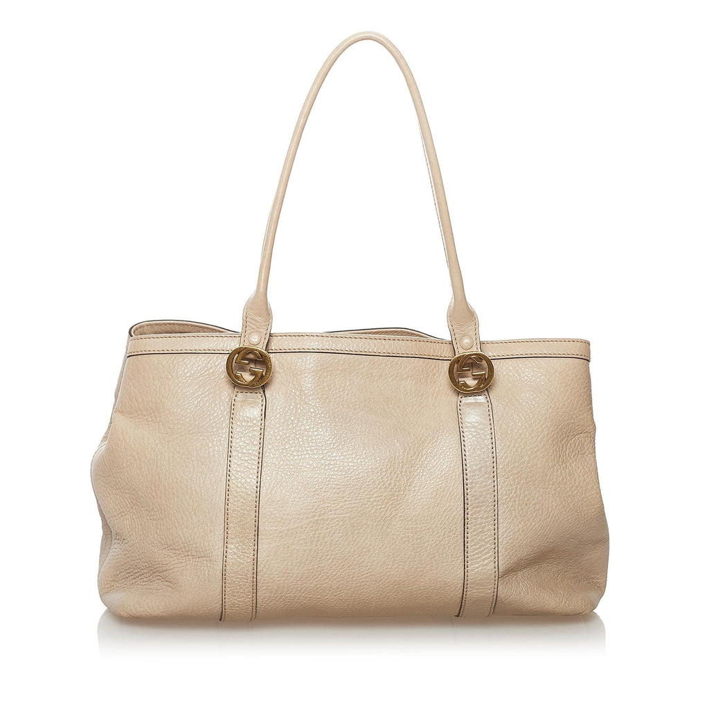 Gucci Twins Leather Tote Bag (SHG-32733)