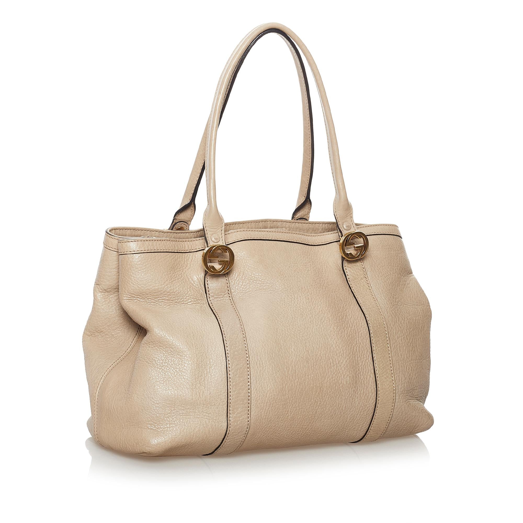 Gucci Twins Leather Tote Bag (SHG-32733)
