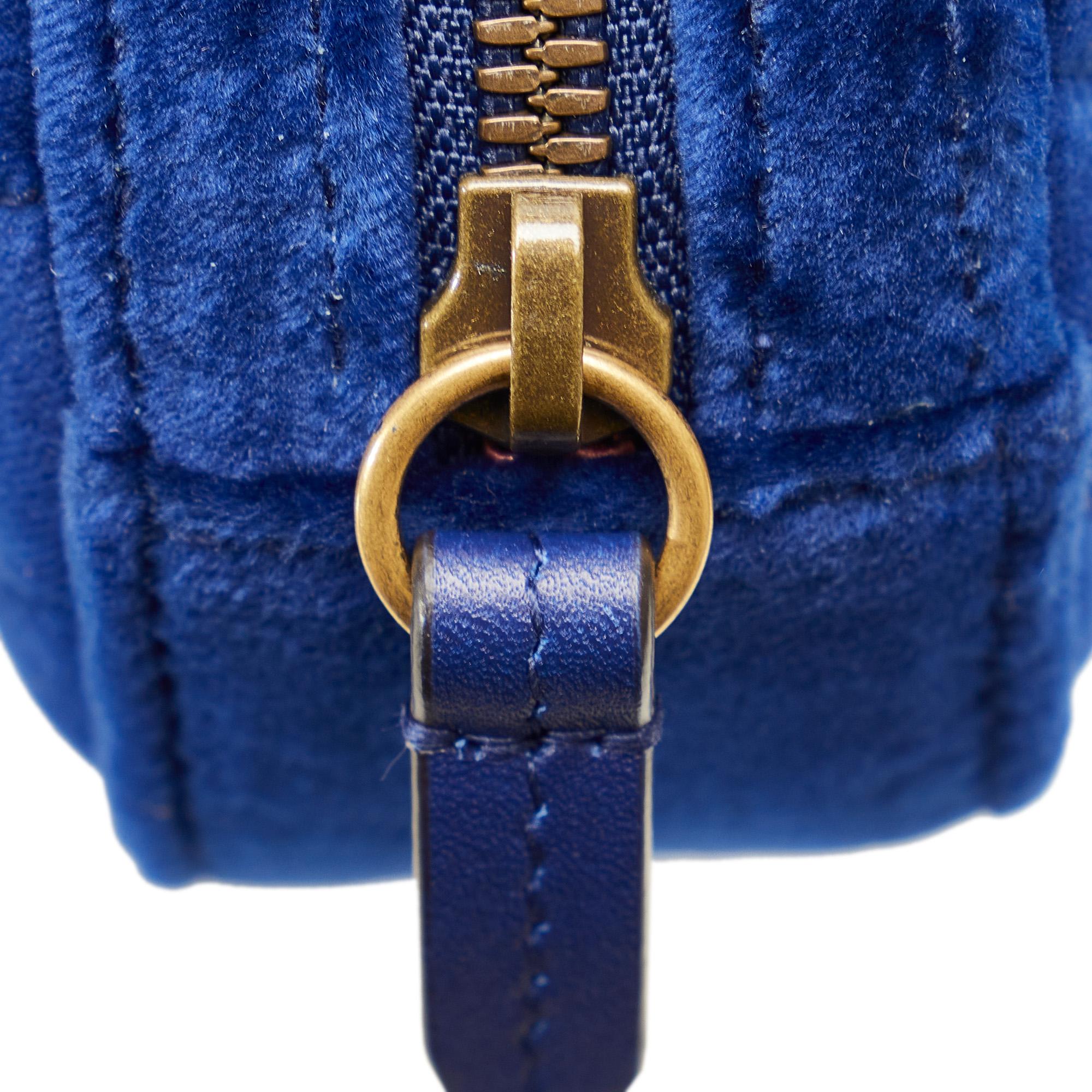 Gucci Velvet GG Marmont Matelasse Belt Bag (SHG-0eluPi)