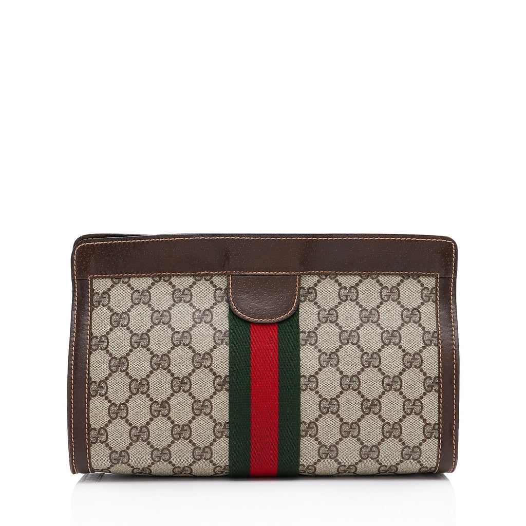 Gucci Vintage GG Plus Web Clutch (SHF-KLWssC)