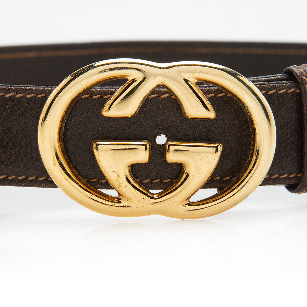 Gucci Vintage GG Supreme Interlocking GG Waist Belt - Size 32 / 80 (SHF-12779)