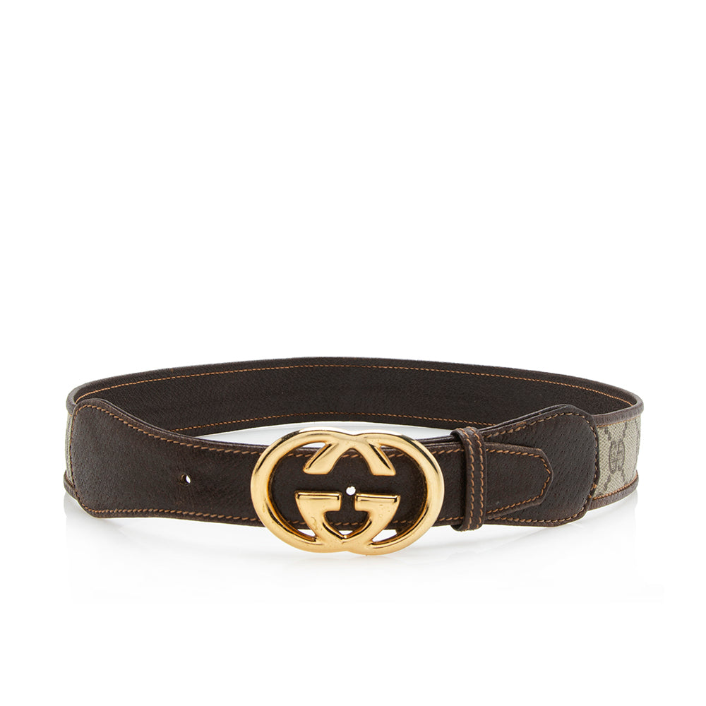 Gucci Vintage GG Supreme Interlocking GG Waist Belt - Size 32 / 80 (SHF-12779)