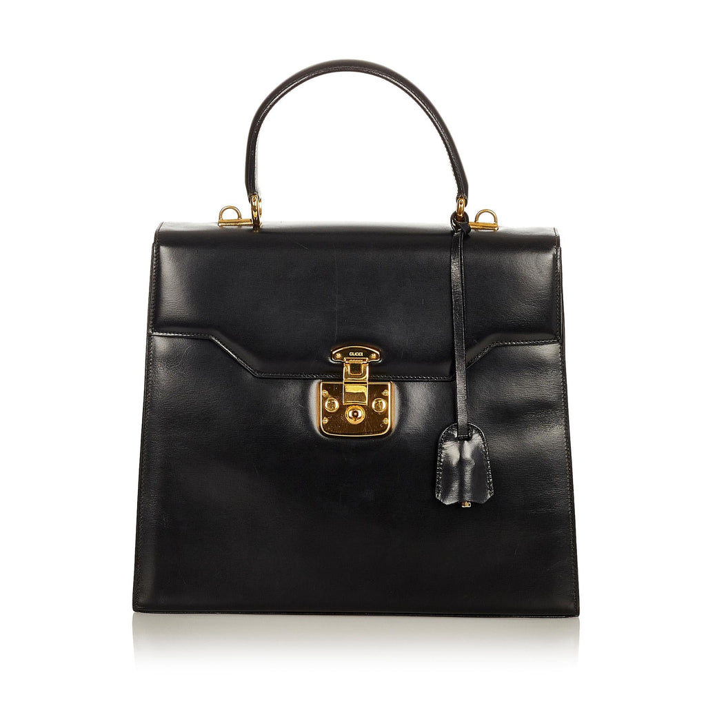 Gucci Vintage Lady Lock Leather Satchel (SHG-25844)