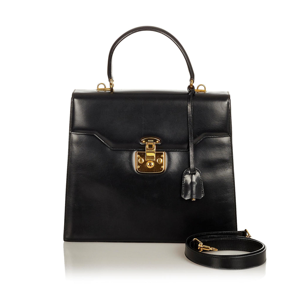 Gucci Vintage Lady Lock Leather Satchel (SHG-25844)