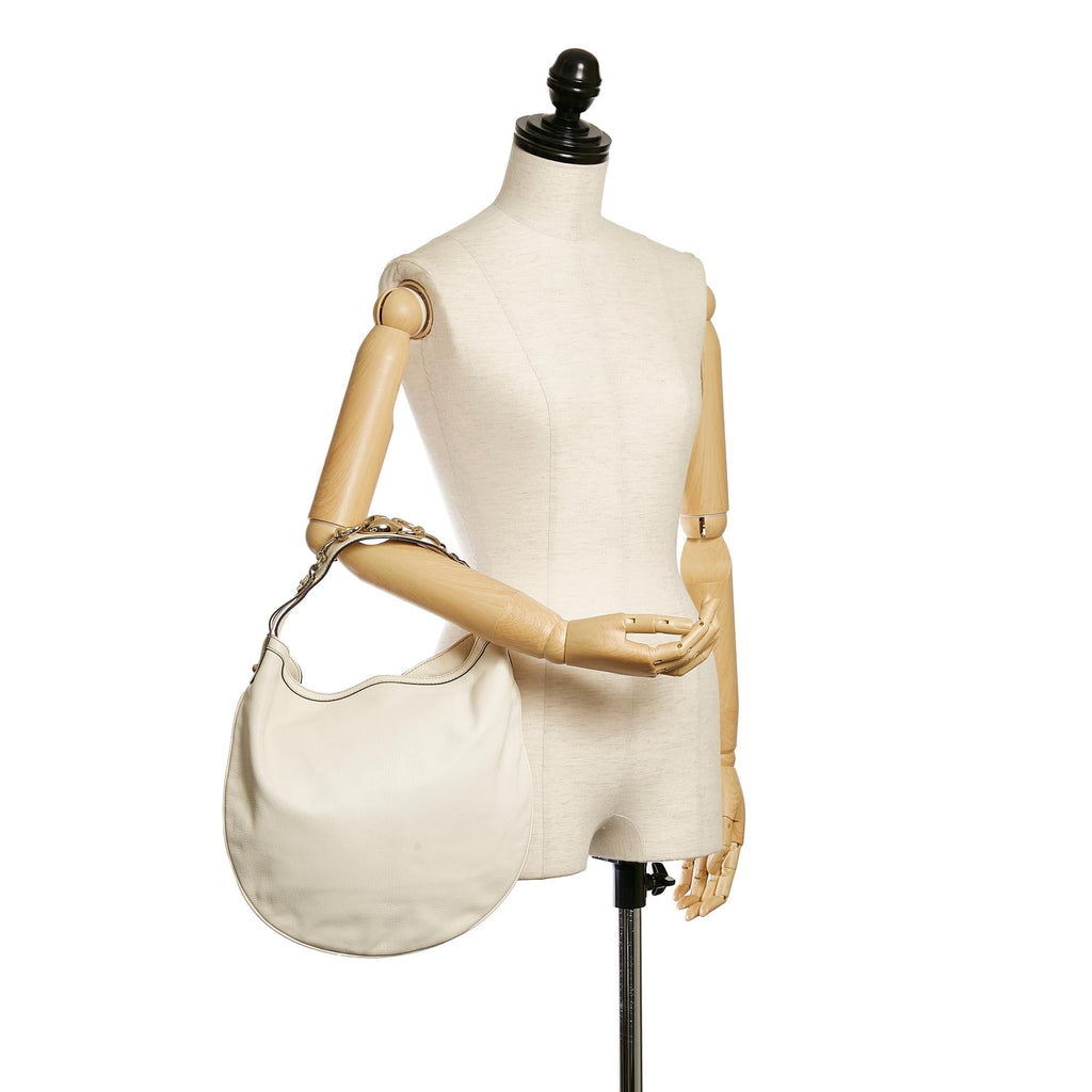 Gucci Wave Leather Hobo Bag (SHG-37223)