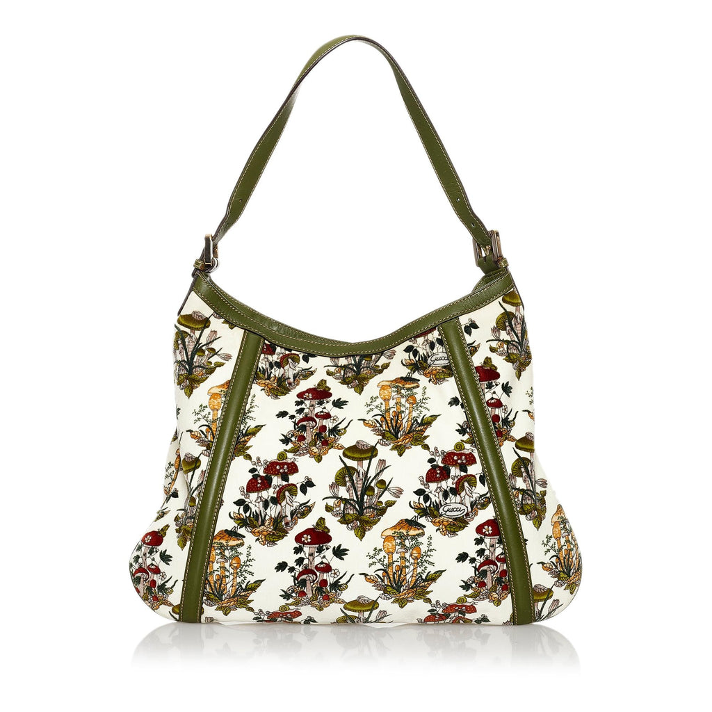 Gucci Web Britt Velvet Shoulder Bag (SHG-30589)