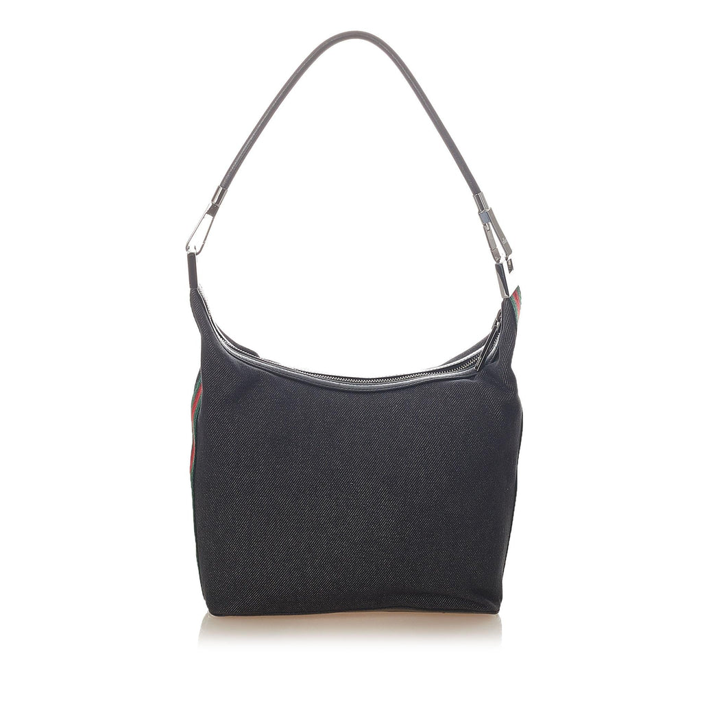 Gucci Web Denim Shoulder Bag (SHG-32504)