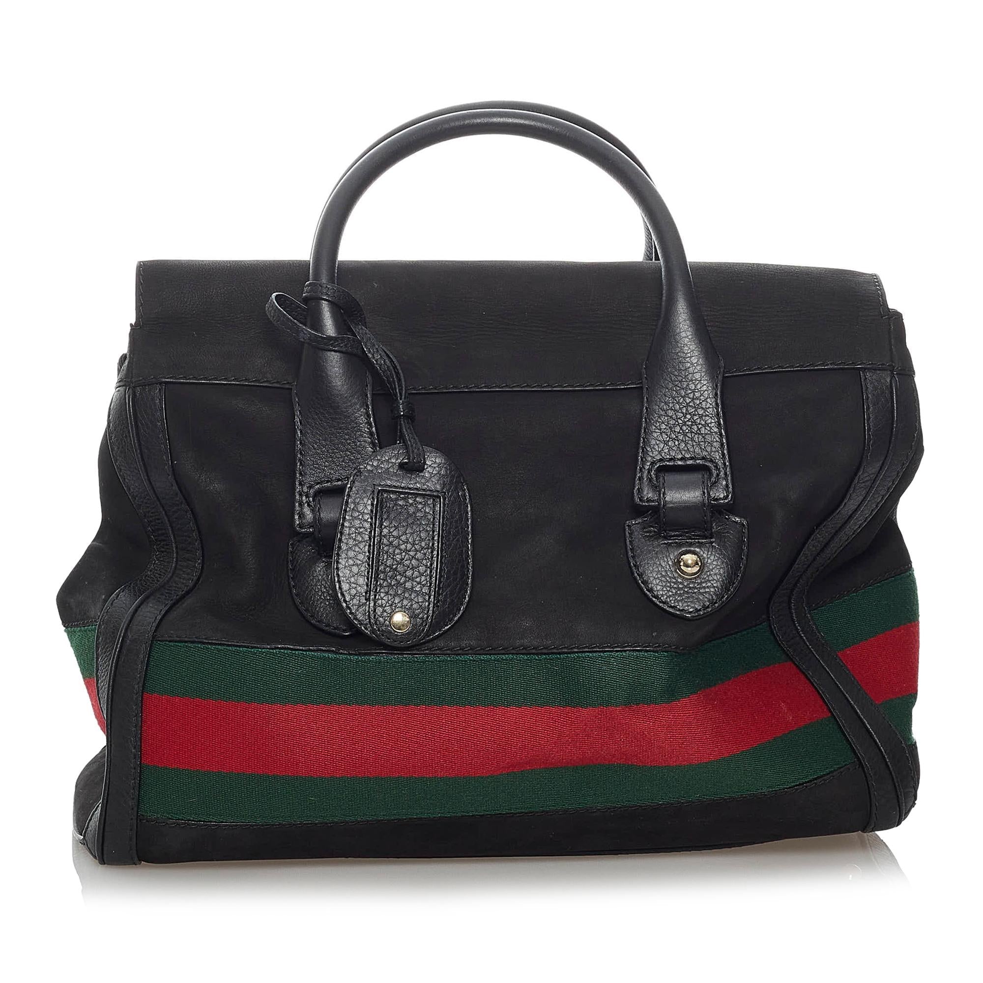 Gucci Web Heritage Nubuck Tote Bag (SHG-34479)