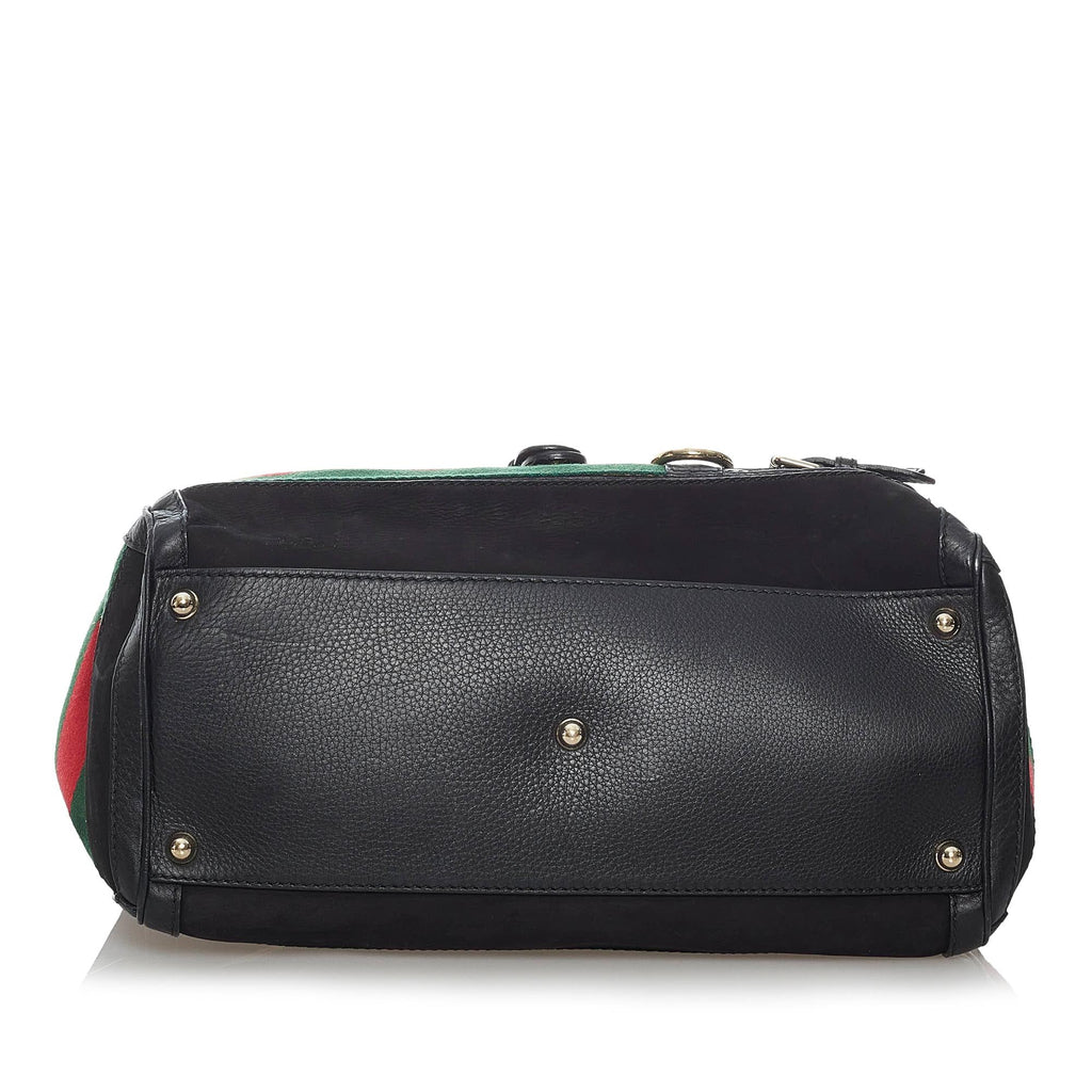 Gucci Web Heritage Nubuck Tote Bag (SHG-34479)
