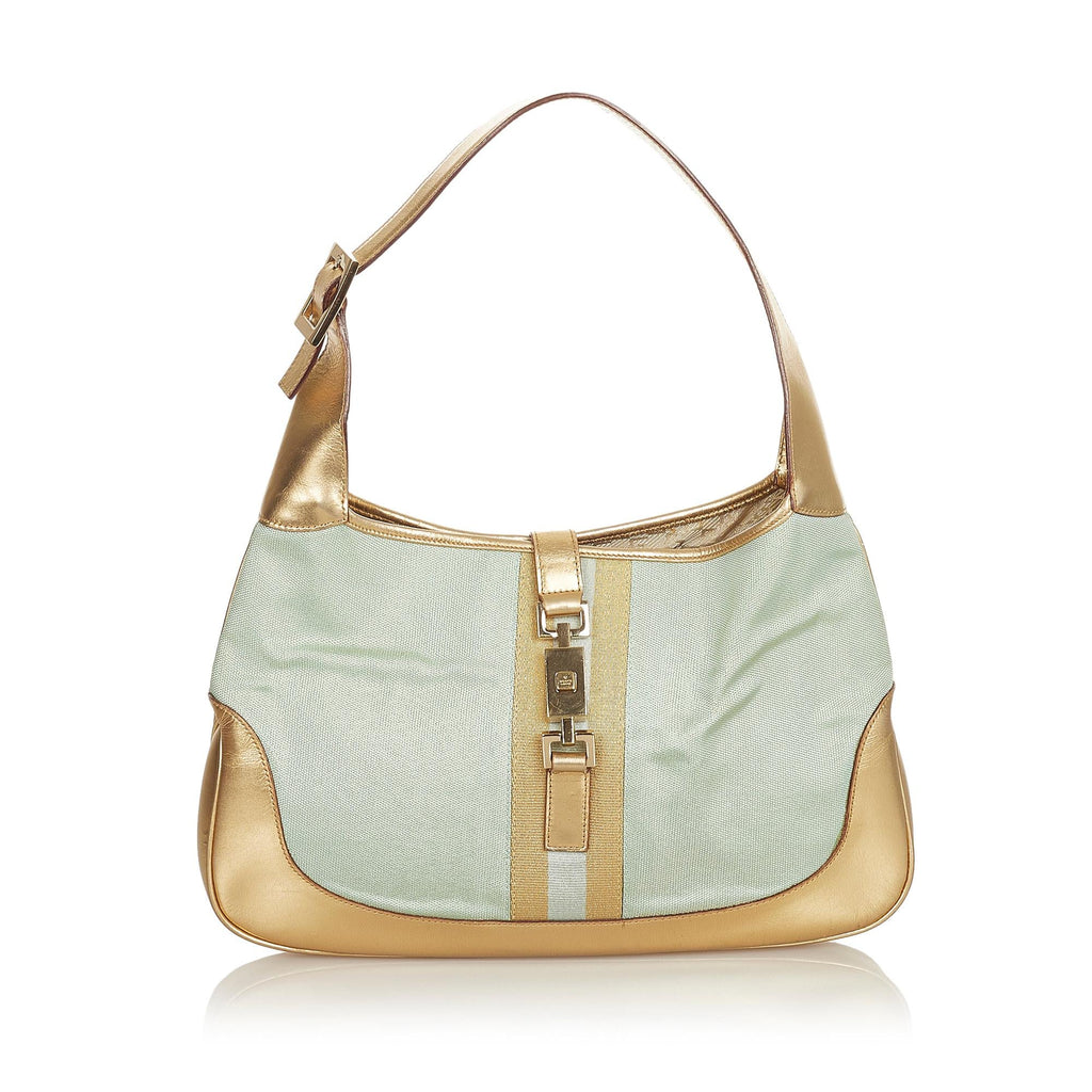 Gucci Web Jackie Canvas Shoulder Bag (SHG-25772)