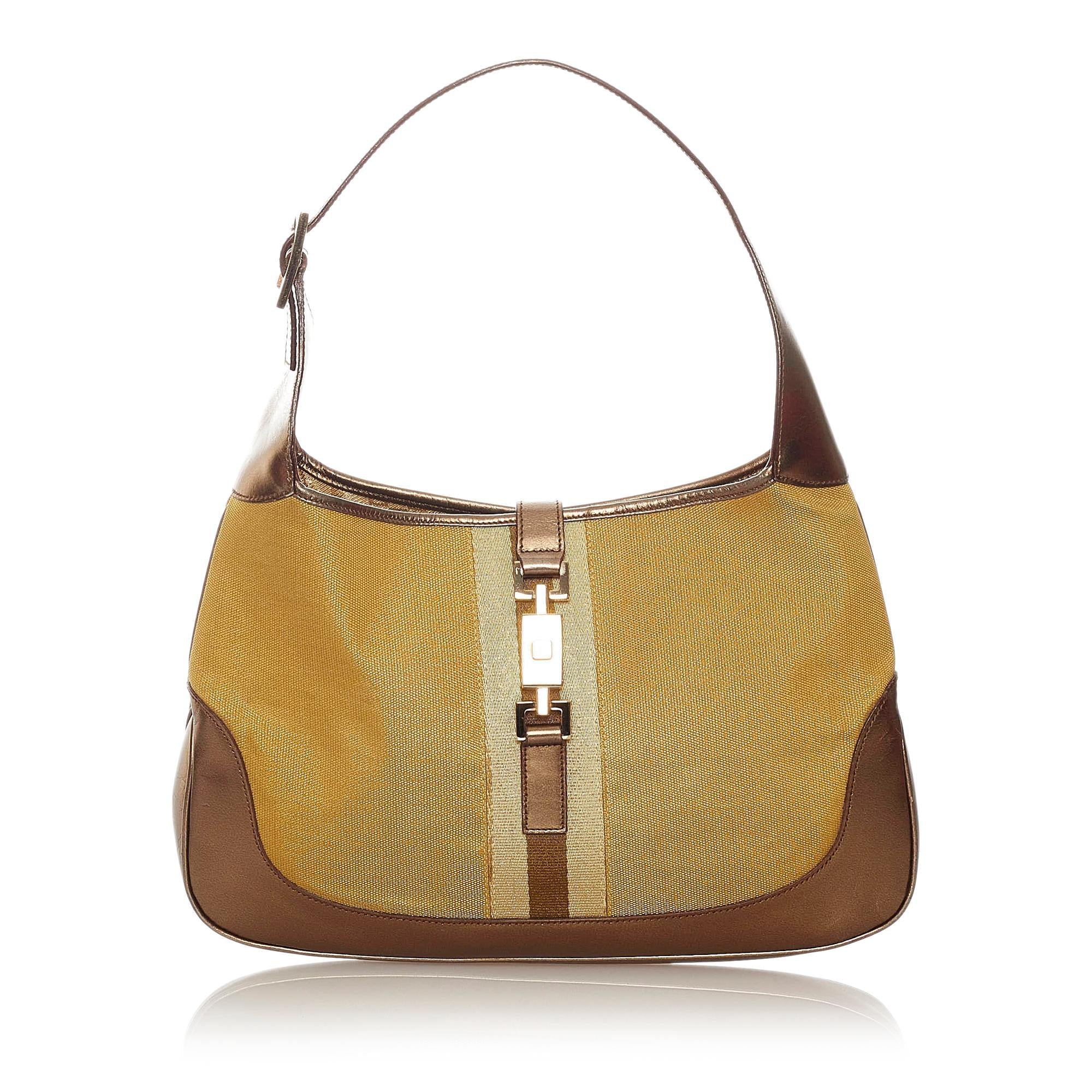 Gucci Web Jackie Canvas Shoulder Bag (SHG-28050)