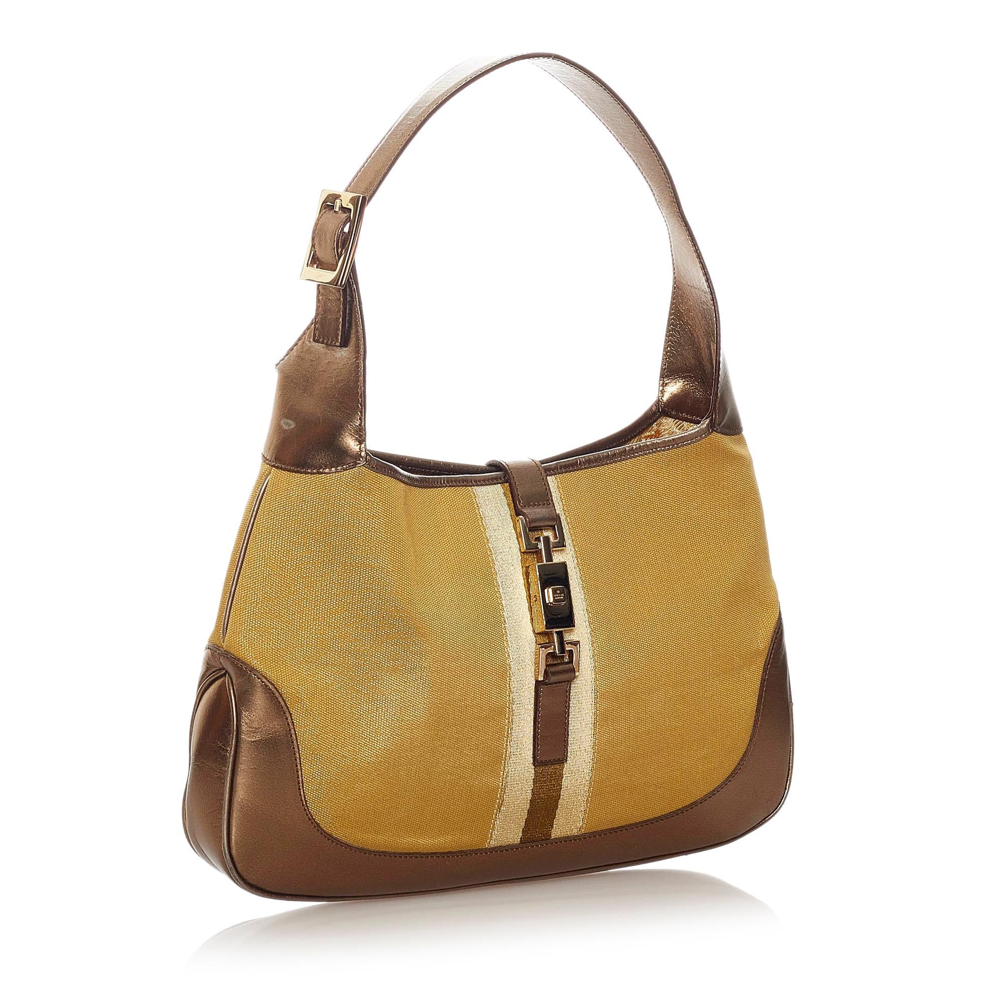 Gucci Web Jackie Canvas Shoulder Bag (SHG-28050)