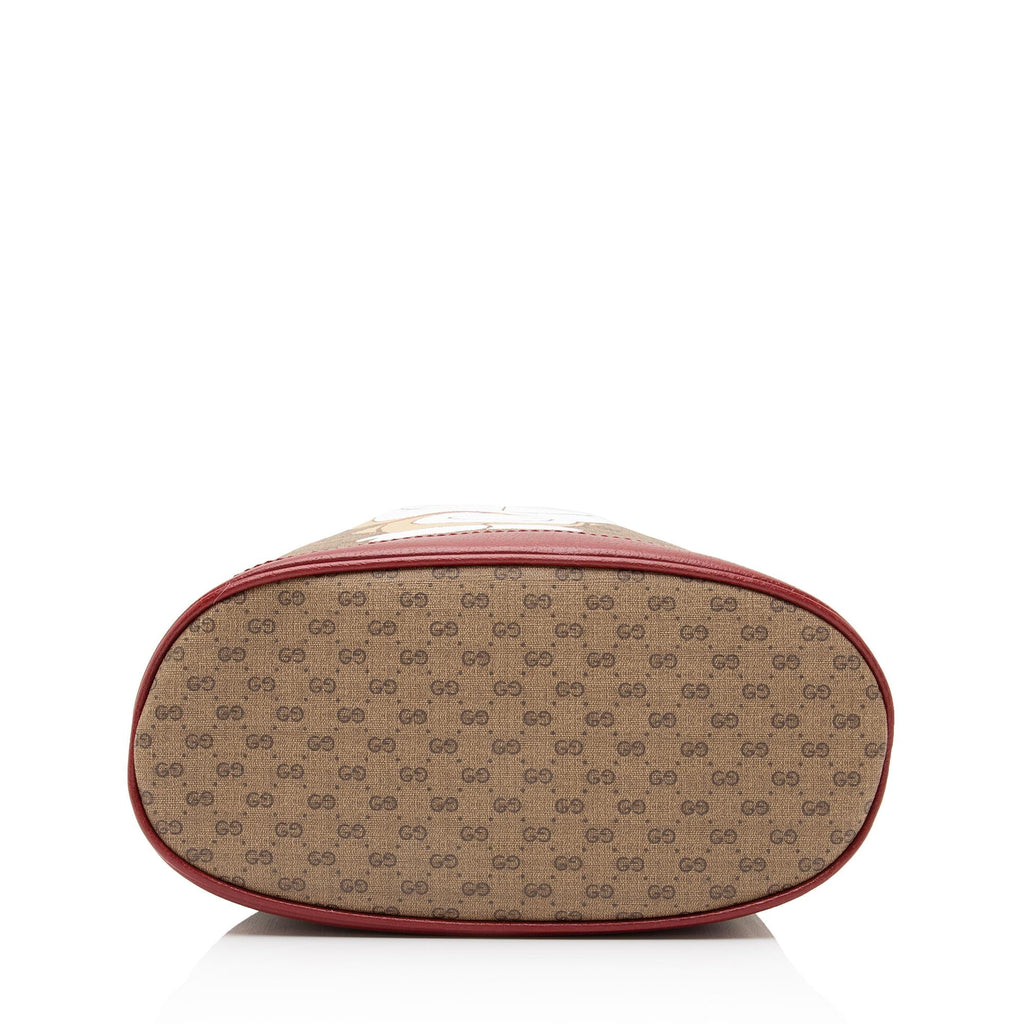 Gucci X Doraemon Micro GG Canvas Mini Bucket Bag (SHF-23730)