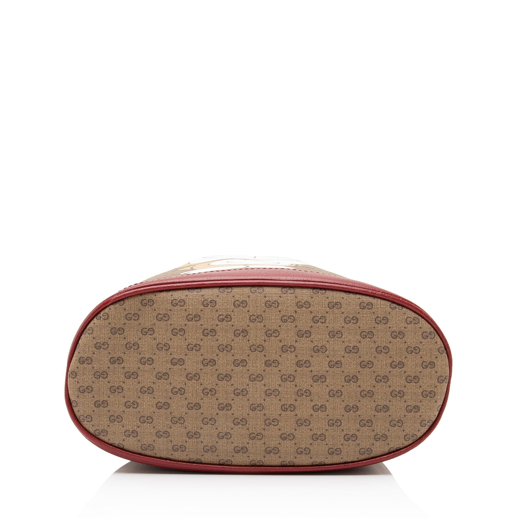 Gucci X Doraemon Micro GG Canvas Mini Bucket Bag (SHF-23730)
