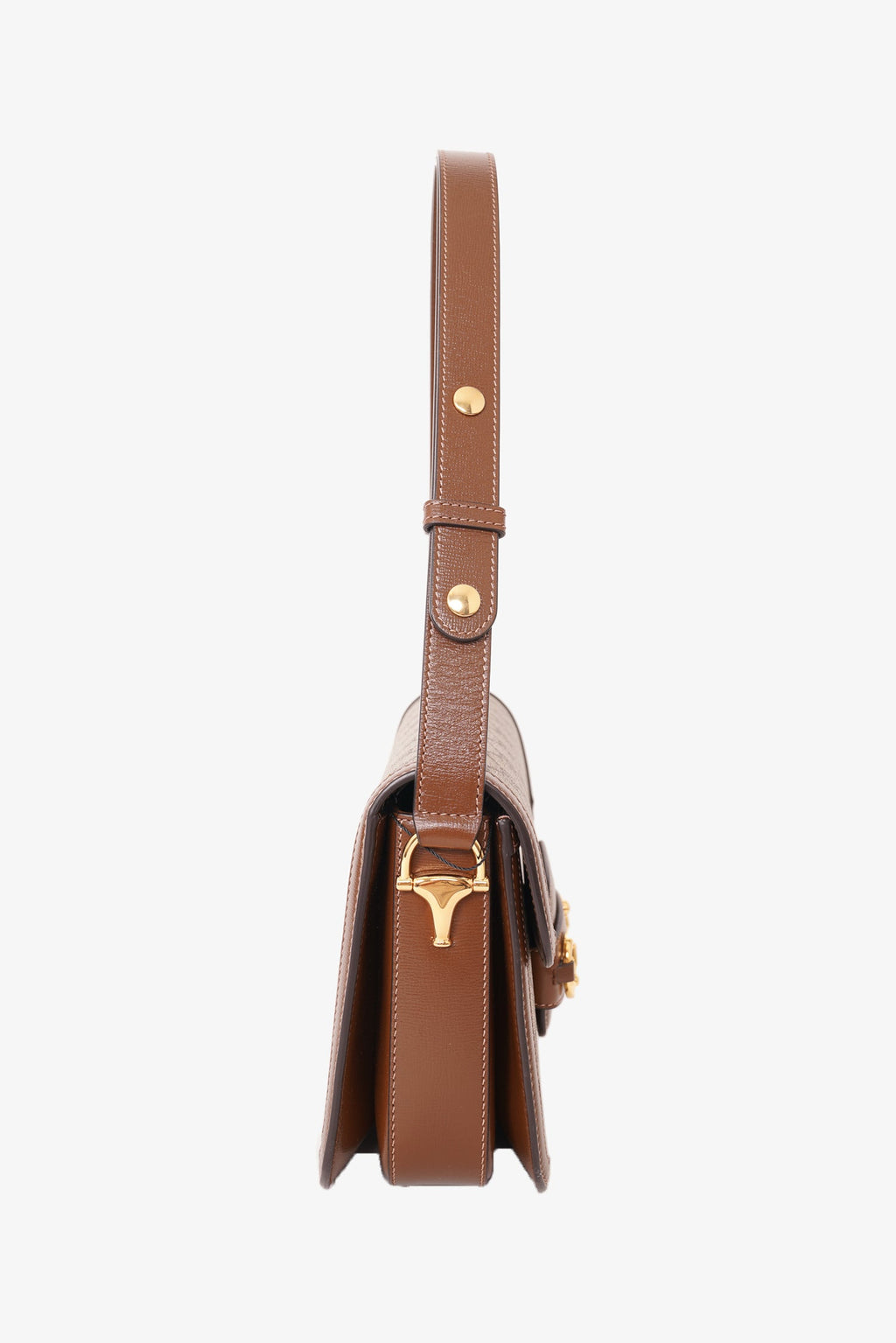 Gucci Beige/Brown Monogram 'Gucci 1955' Horsebit Shoulder Bag