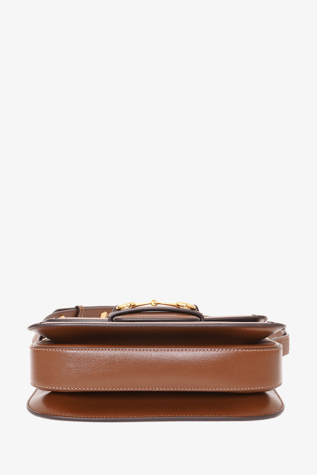 Gucci Beige/Brown Monogram 'Gucci 1955' Horsebit Shoulder Bag