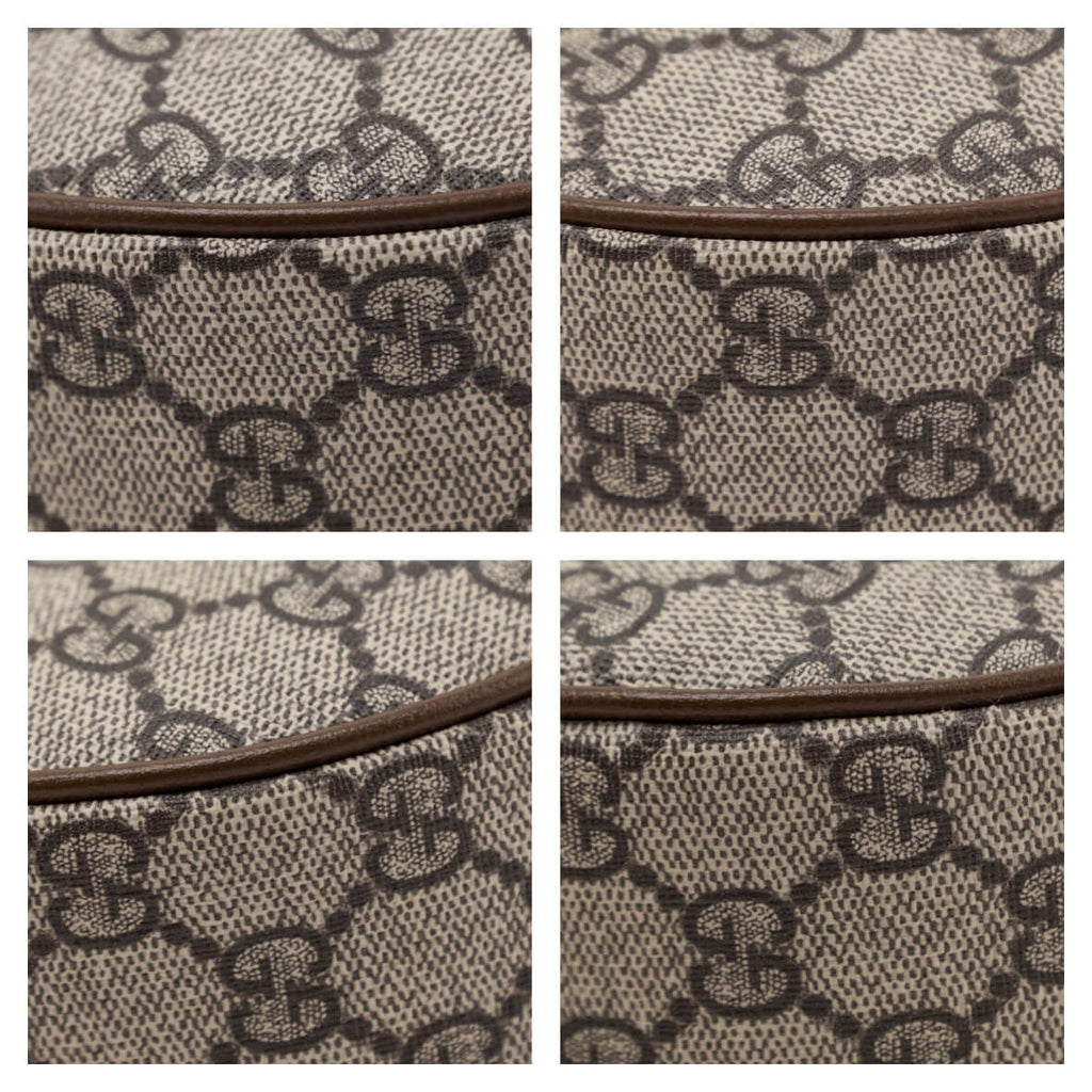 Gucci Beige GG Supreme Monogram Mini Retro Interlocking G Half Moon Bag