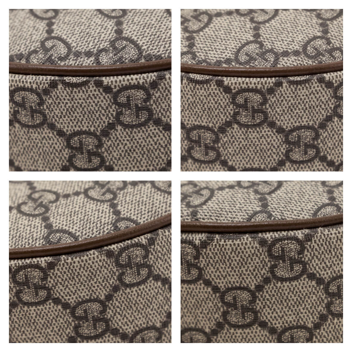 Gucci Beige GG Supreme Monogram Mini Retro Interlocking G Half Moon Bag