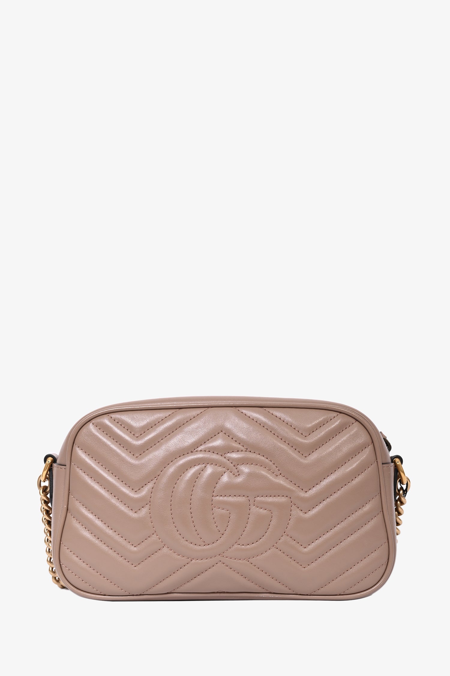Gucci Beige Small Marmont Matelasse Camera Bag