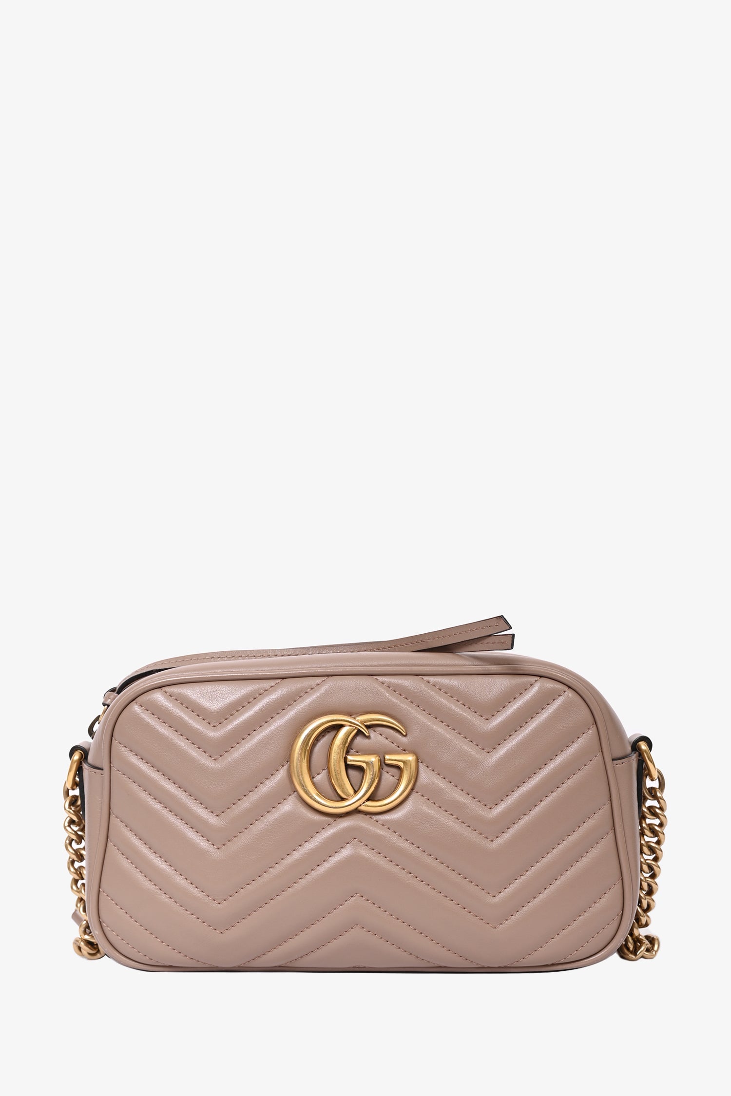 Gucci Beige Small Marmont Matelasse Camera Bag