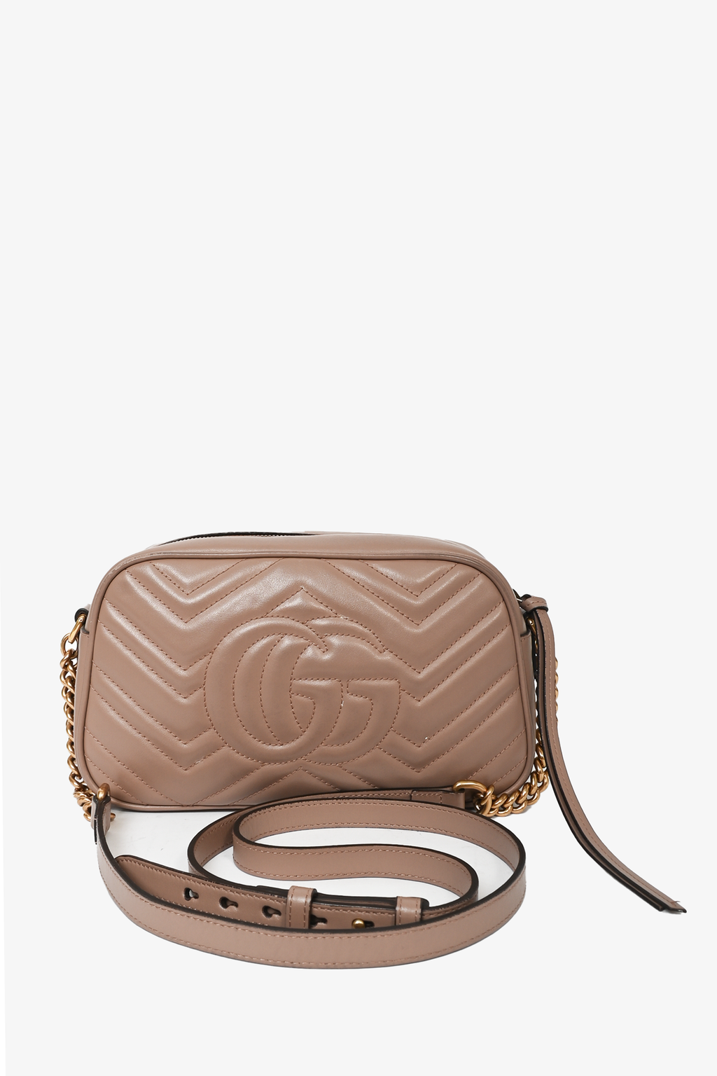 Gucci Beige Small Marmont Matelasse Camera Bag