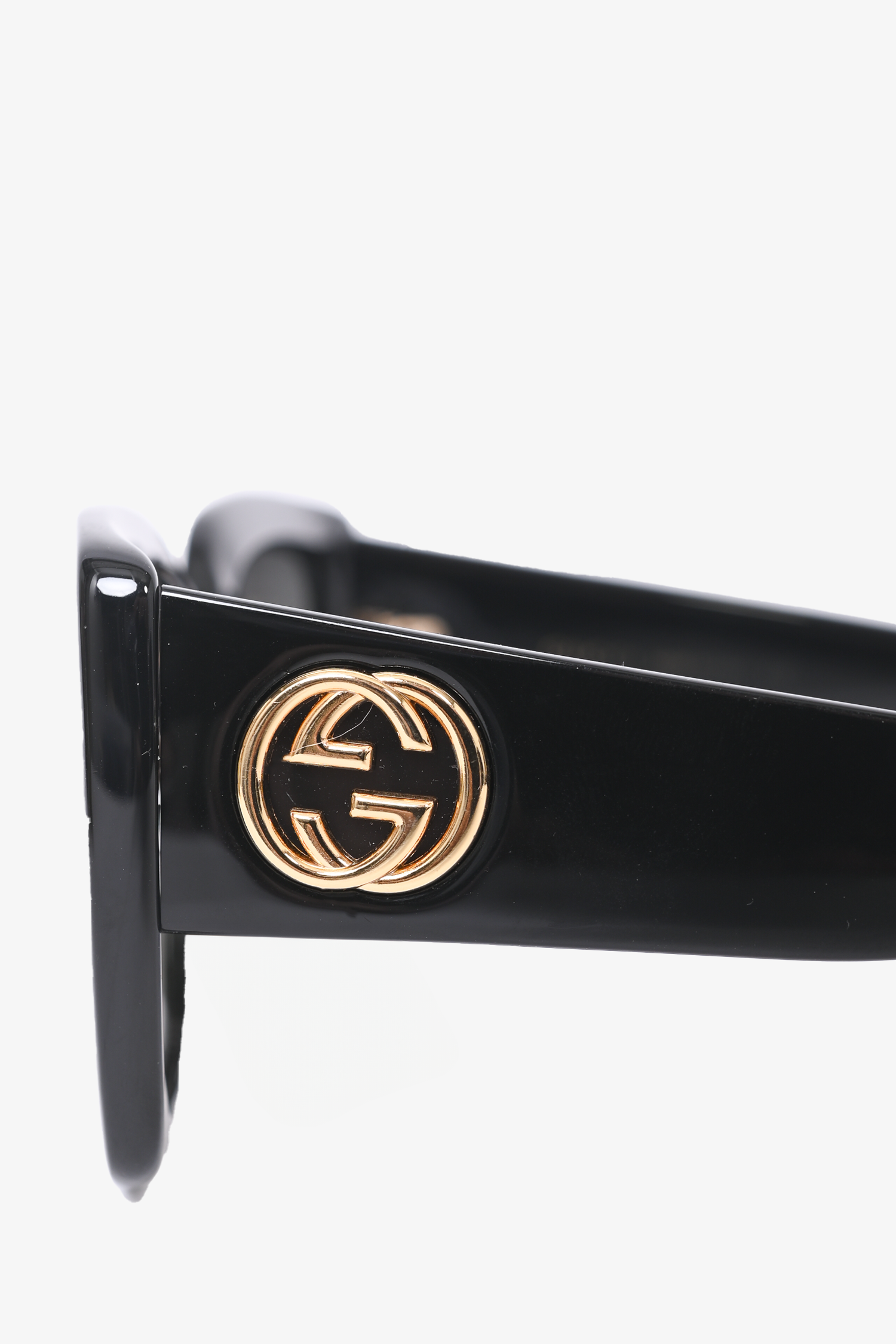 Gucci Black GG Logo Square Frame Sunglasses