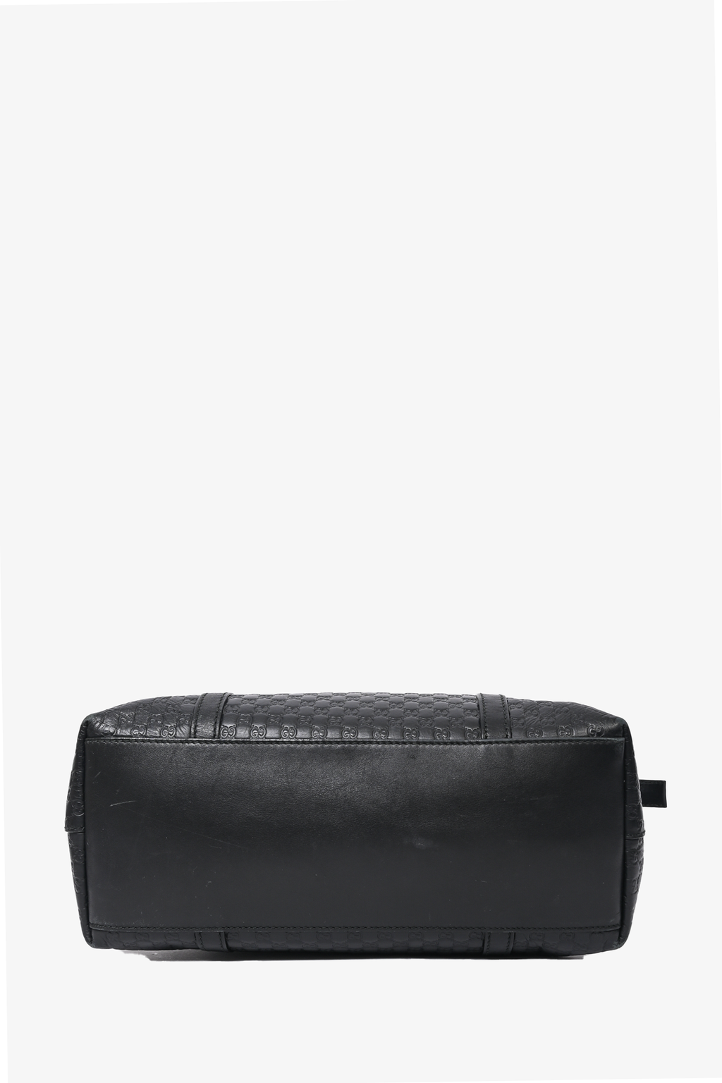 Gucci Black Leather Microguccissima Top Handle with Strap