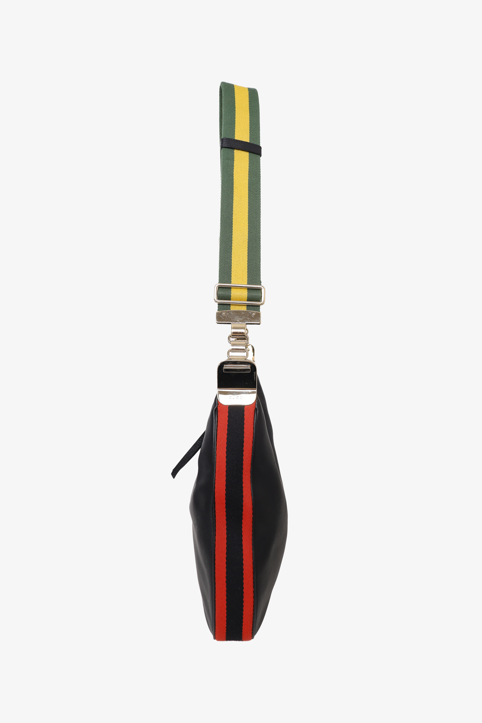 Gucci Black Leather Small Attache Crossbody Bag