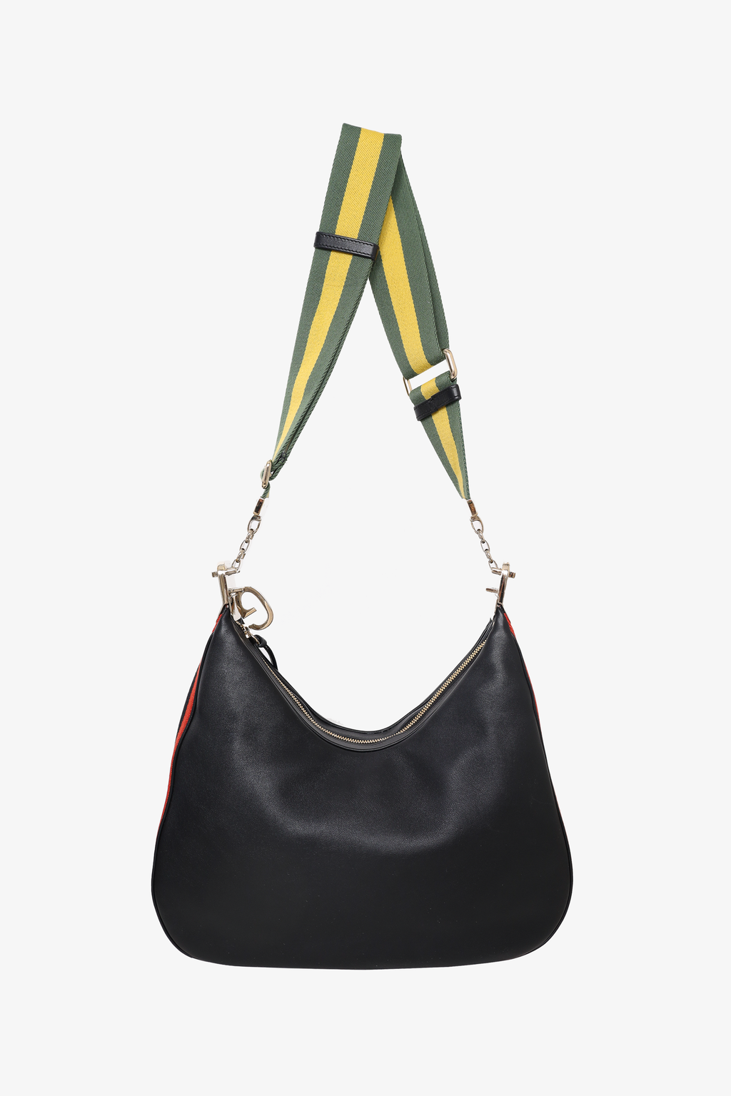 Gucci Black Leather Small Attache Crossbody Bag