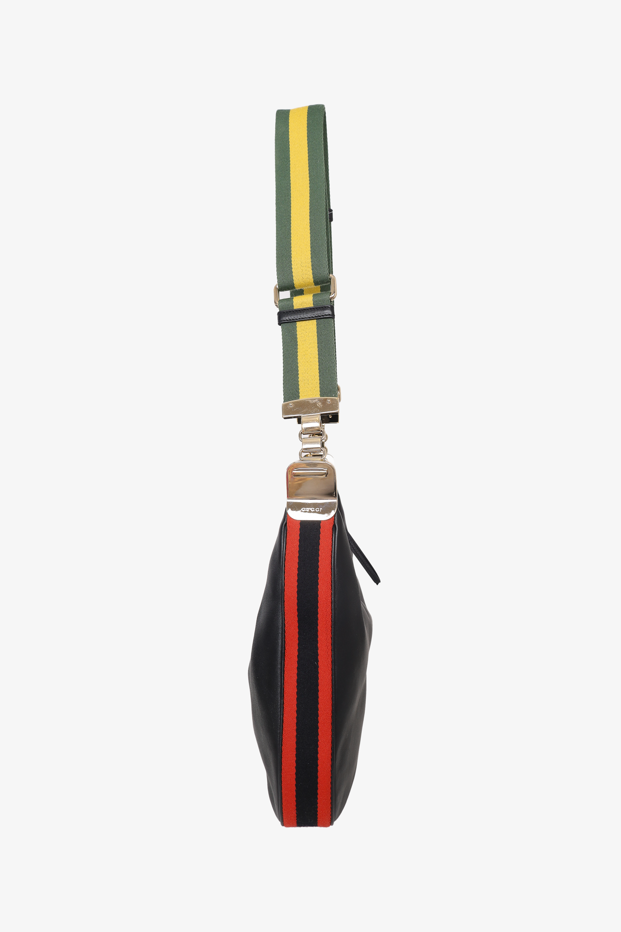 Gucci Black Leather Small Attache Crossbody Bag
