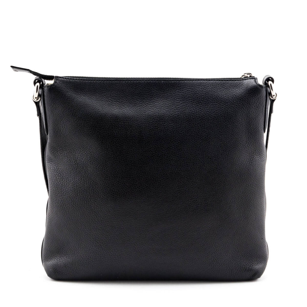 Gucci Black Pebbled Calfskin Medium Soho Messenger Bag