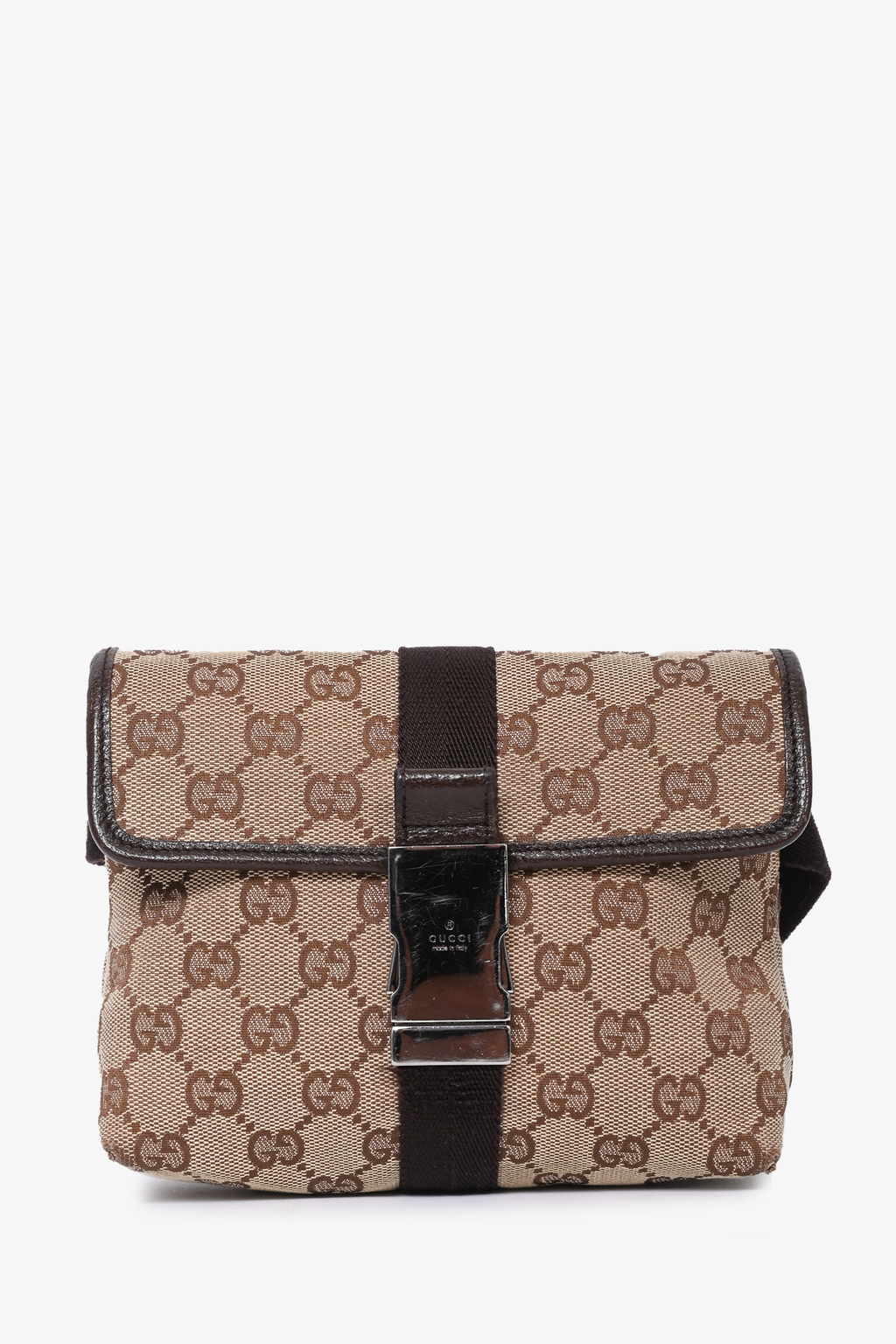 Gucci Brown Guccisima Canvas Belt Bag