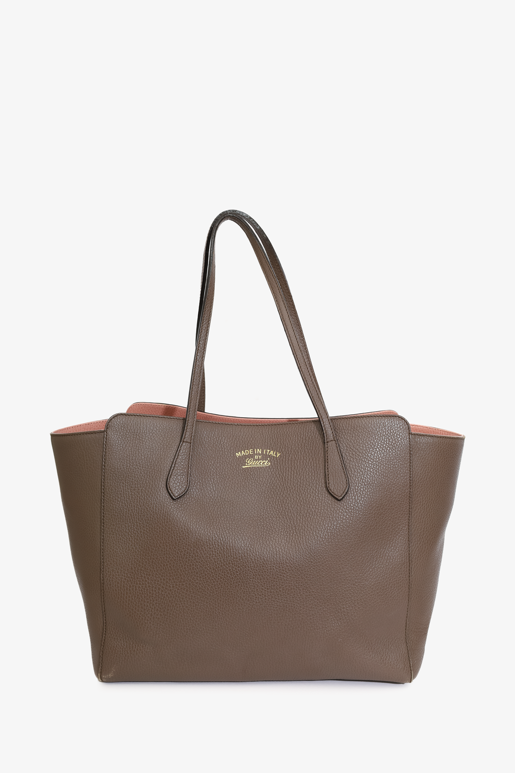 Gucci Brown Leather Large Swing Tote
