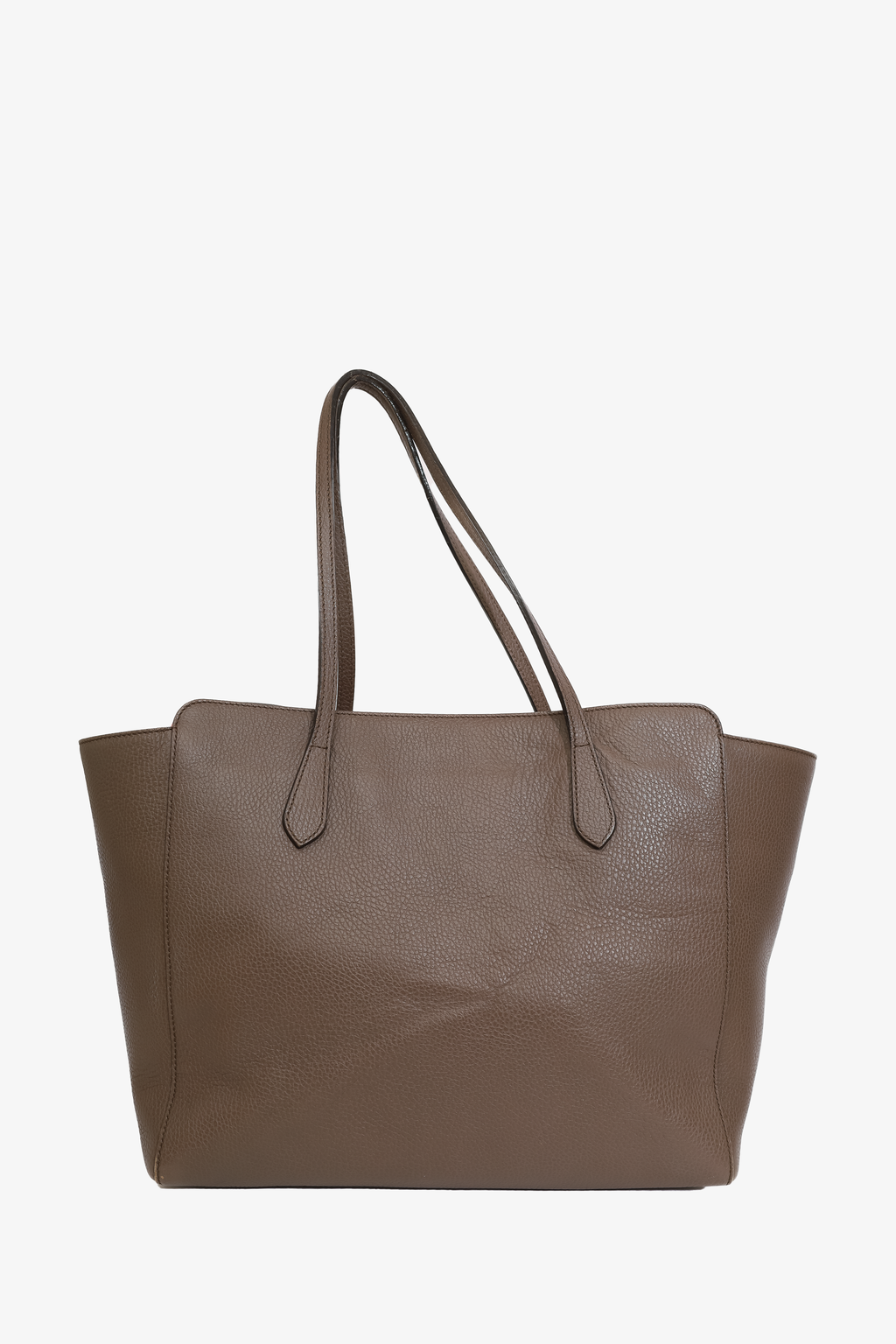 Gucci Brown Leather Large Swing Tote